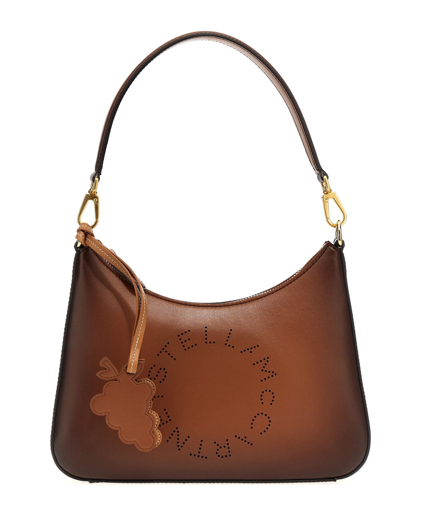 Stella McCartney Openwork Logo Shoulder Bag - Brown