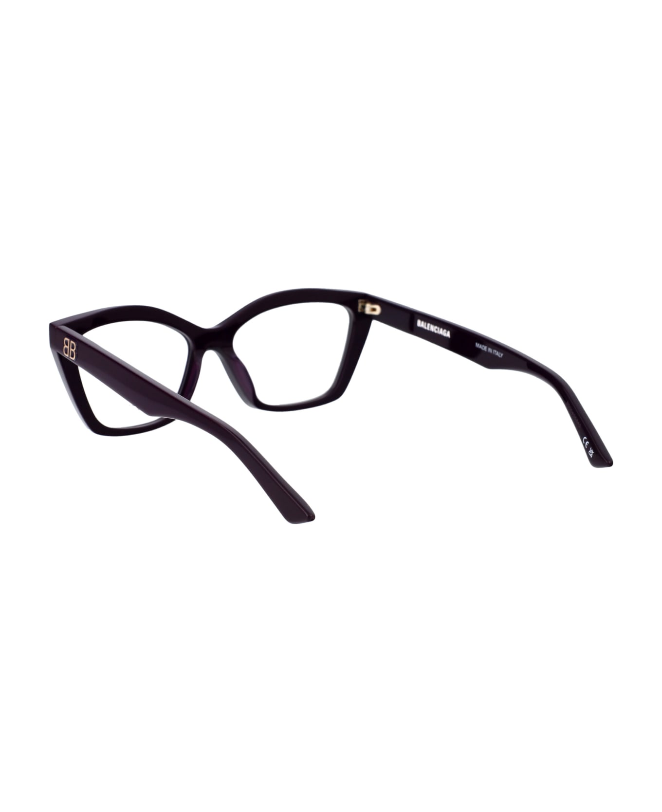 Balenciaga Eyewear Bb0342o Glasses - 007 VIOLET VIOLET TRANSPARENT