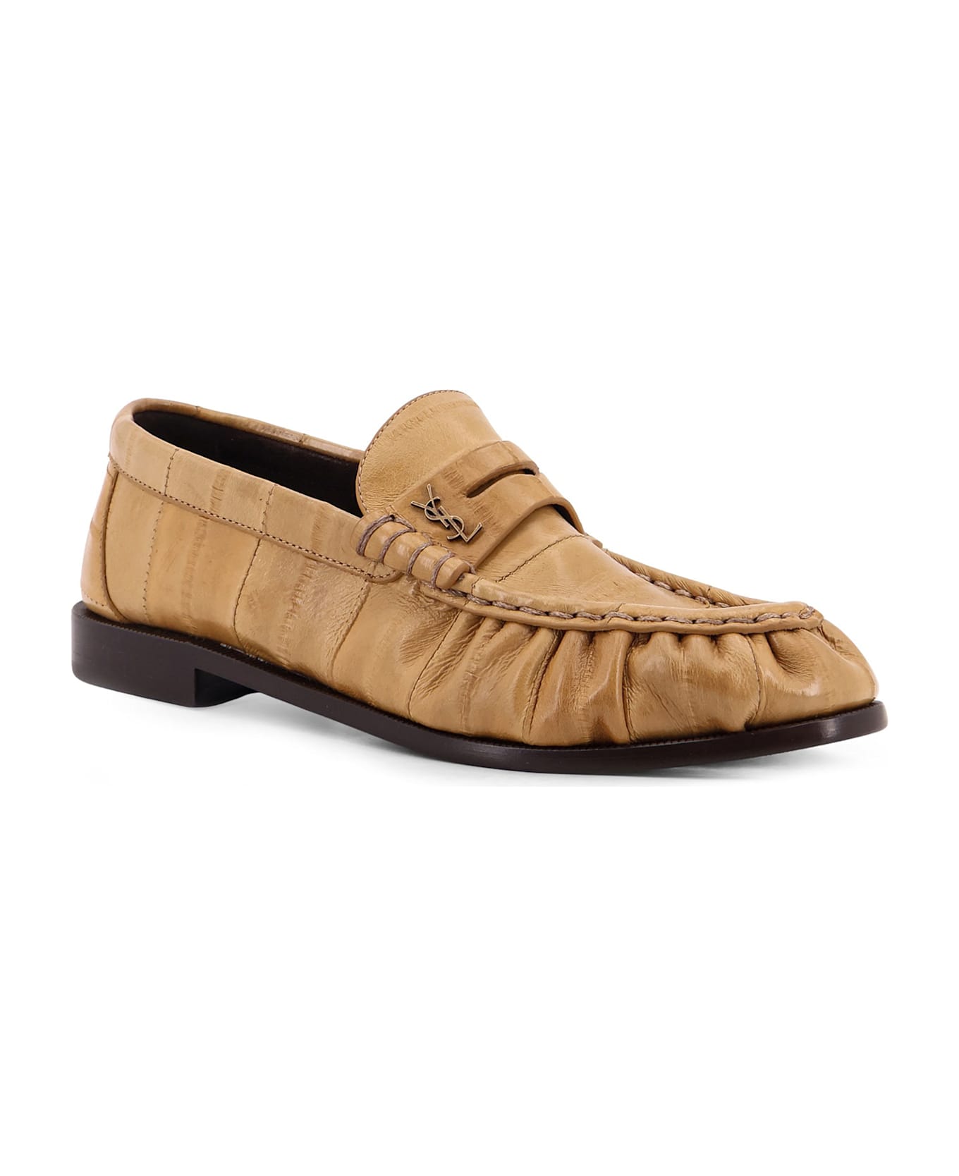 Saint Laurent Le Loafer 15 Moc 15 Eel Leather Loafer - SOFTLY BEIGE