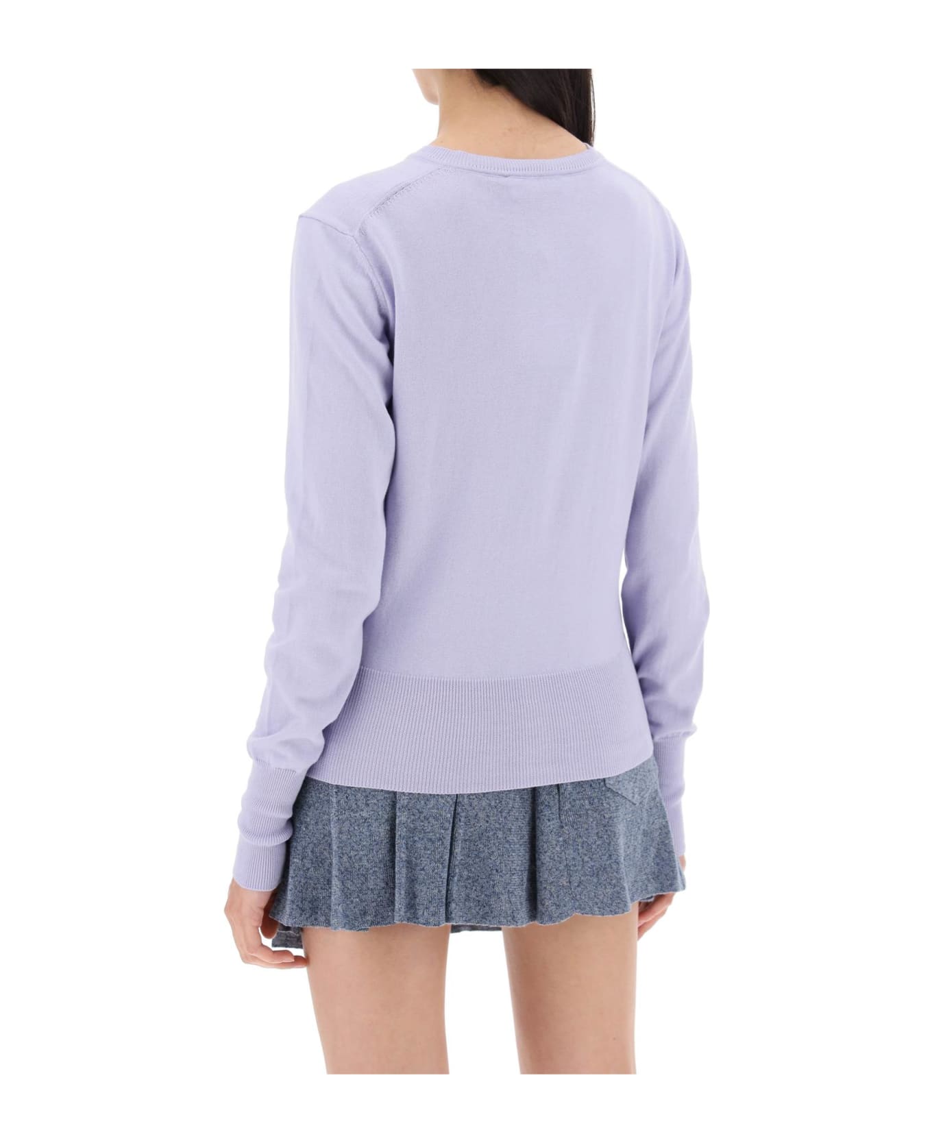 Vivienne Westwood Bea Cardigan With Logo Embroidery - LAVENDER (Purple)