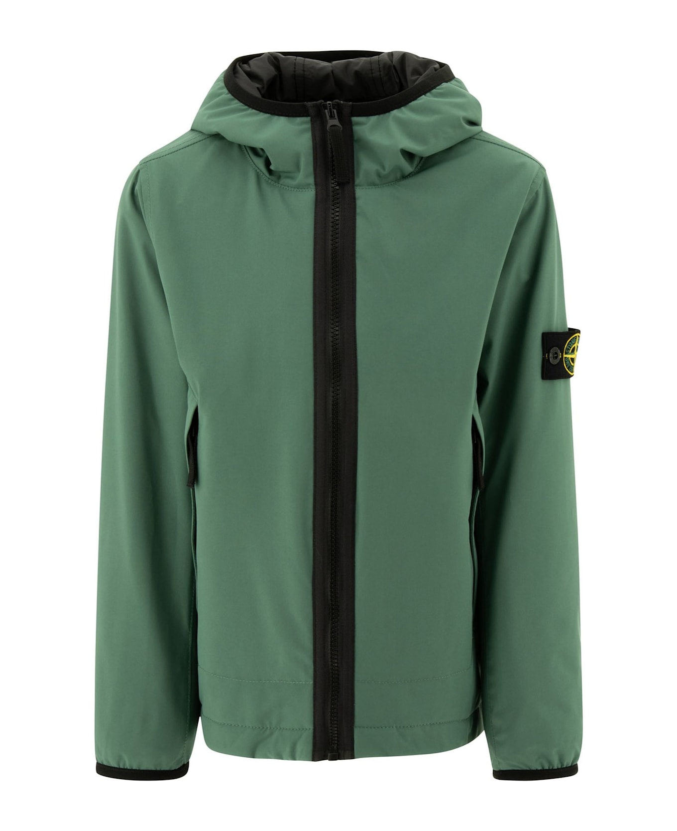 Stone Island Compass-badge Zip-up Jacket - Verde