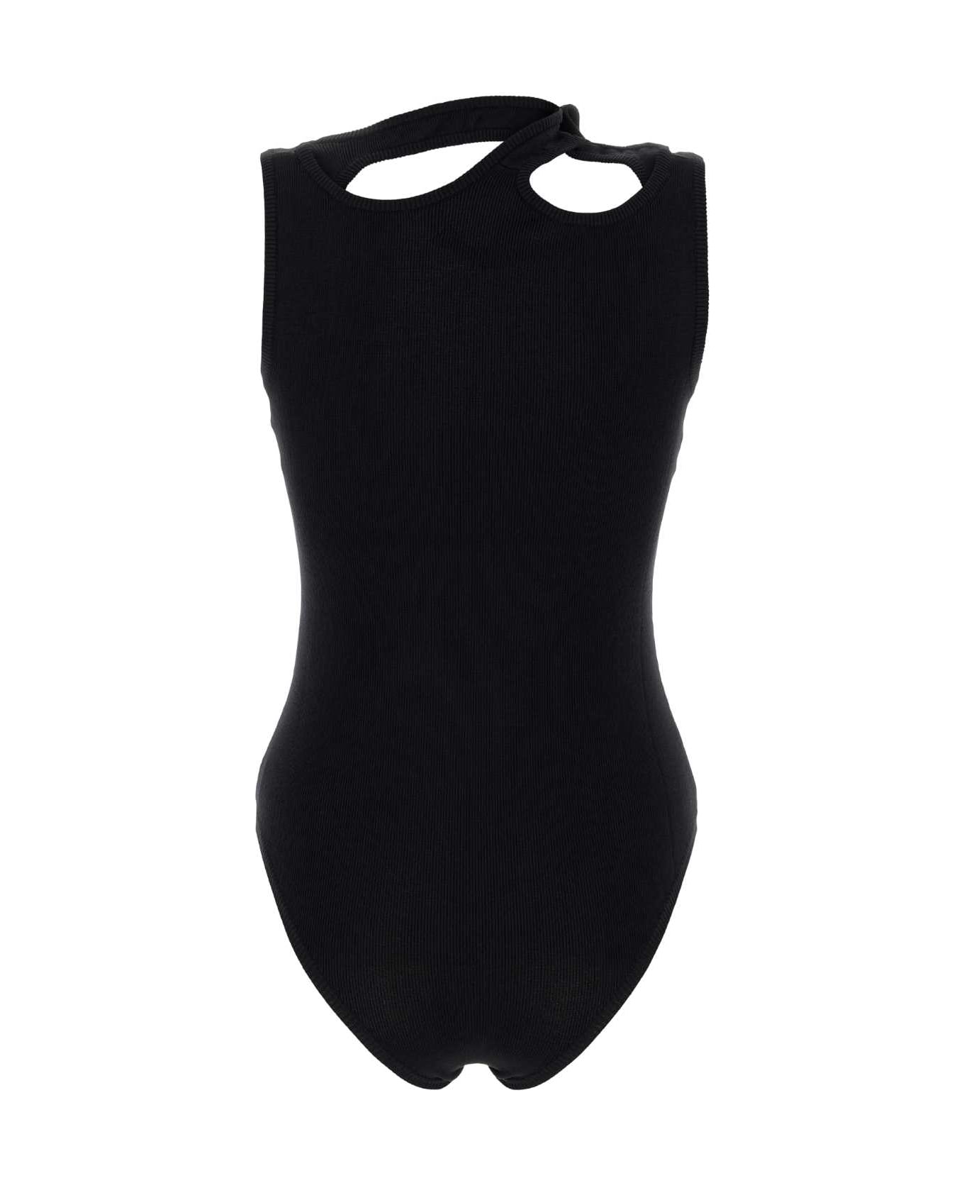Y/Project Black Stretch Viscose Blend Bodysuit - Black