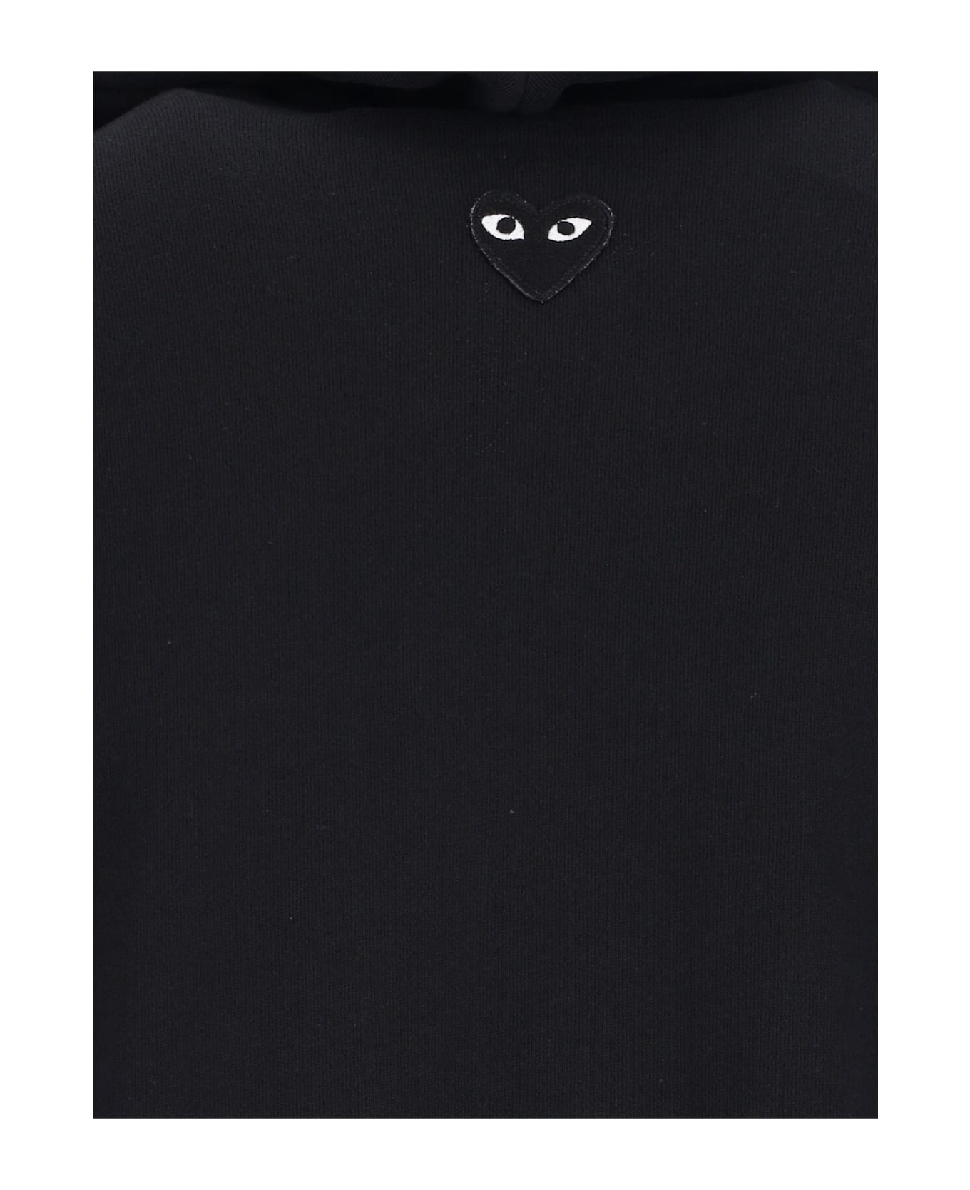 Comme des Garçons Play Logo Zip Sweatshirt - Black  