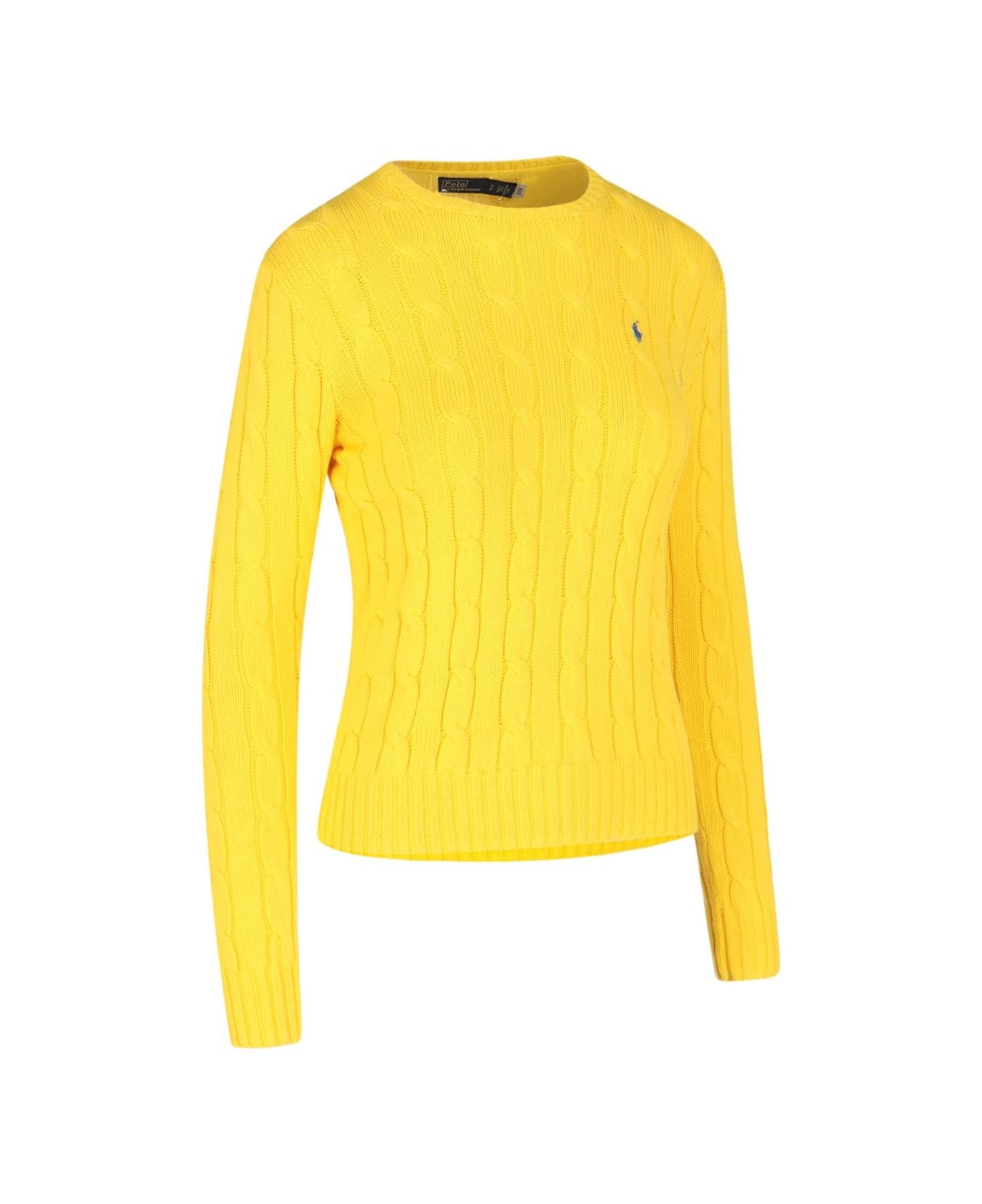 Ralph Lauren Logo Crew Neck Sweater - Trainer Yellow
