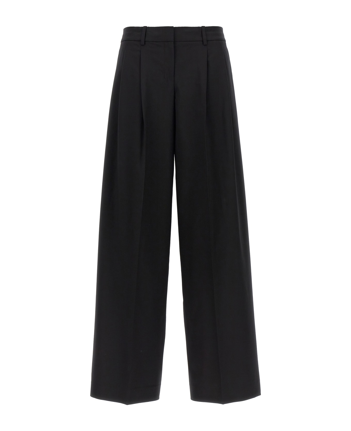 Theory 'low Rise Pleated' Pants - Black