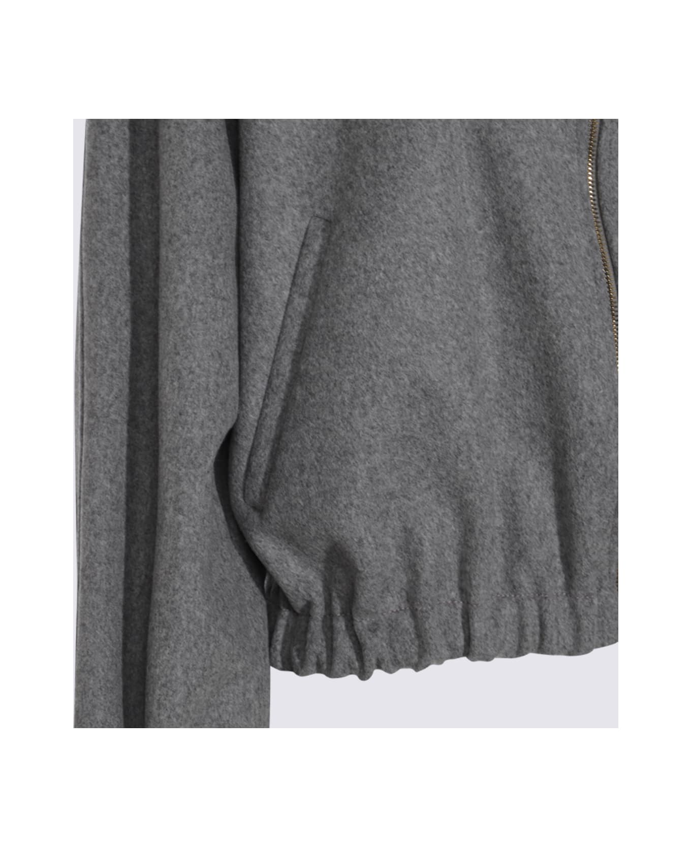 Fabiana Filippi Grey Wool Casual Jacket - Roccia