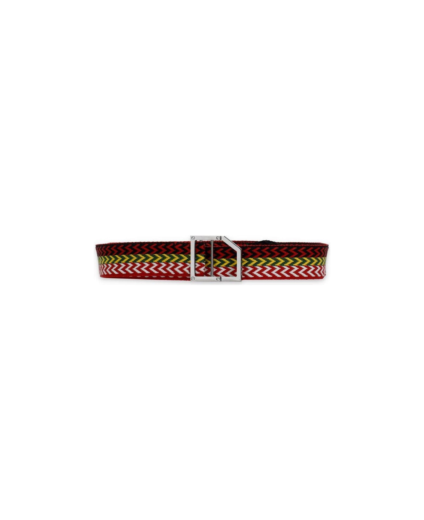 Lanvin All-over Curb Pattern Buckle Belt - Multicolour