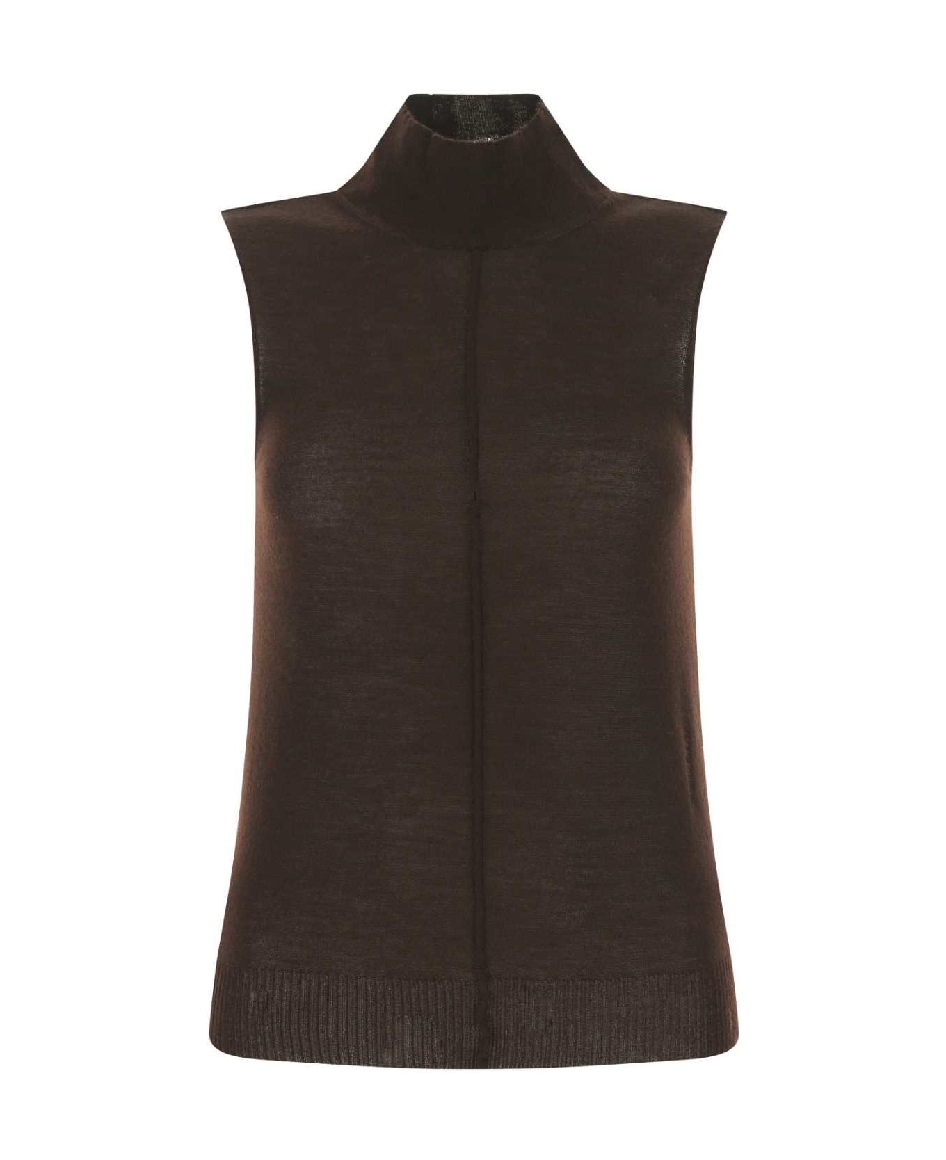 AMIRI Chocolate Cashmere Top - BROWN