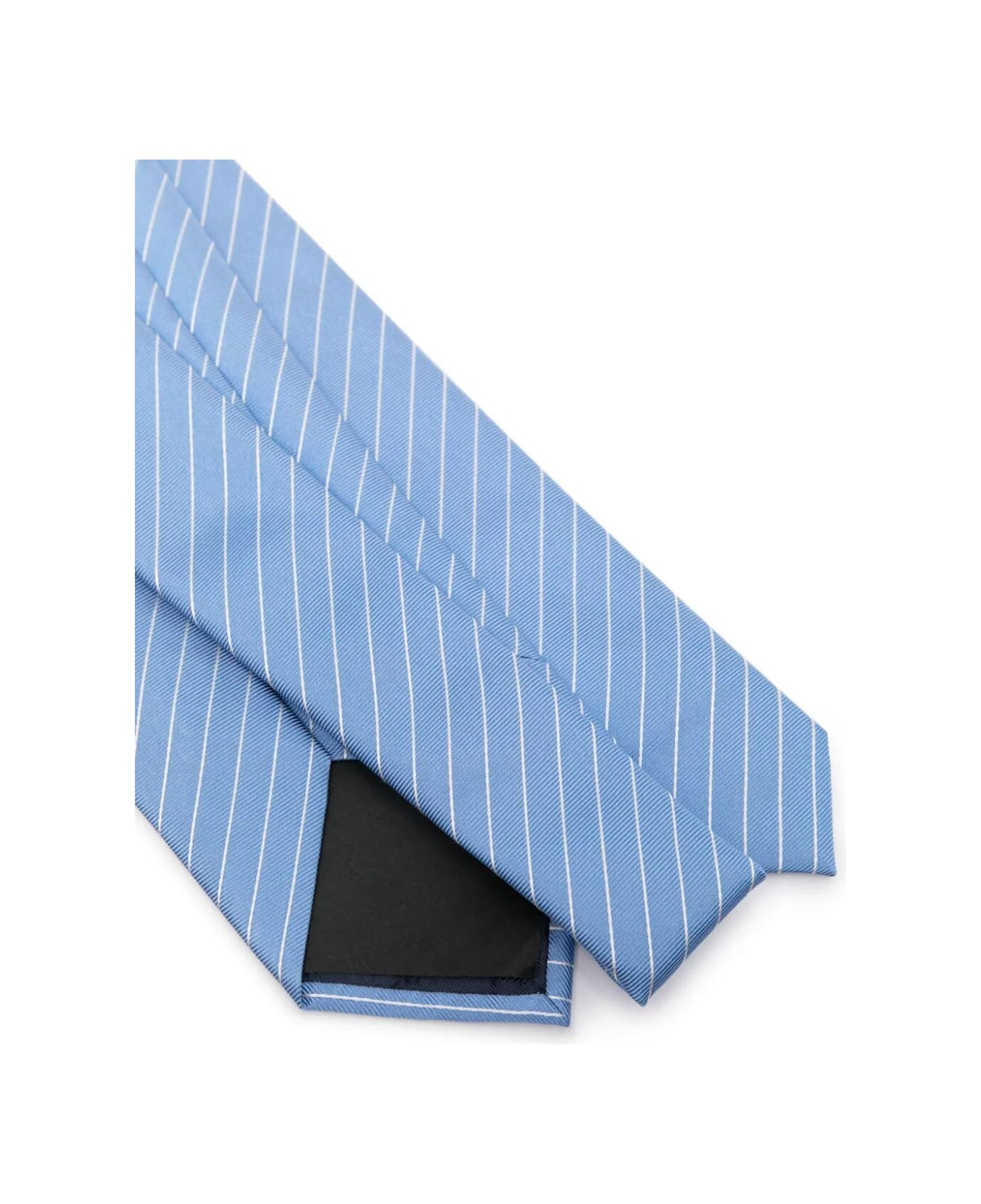 Emporio Armani Woven Jacquard Tie - Light Blue