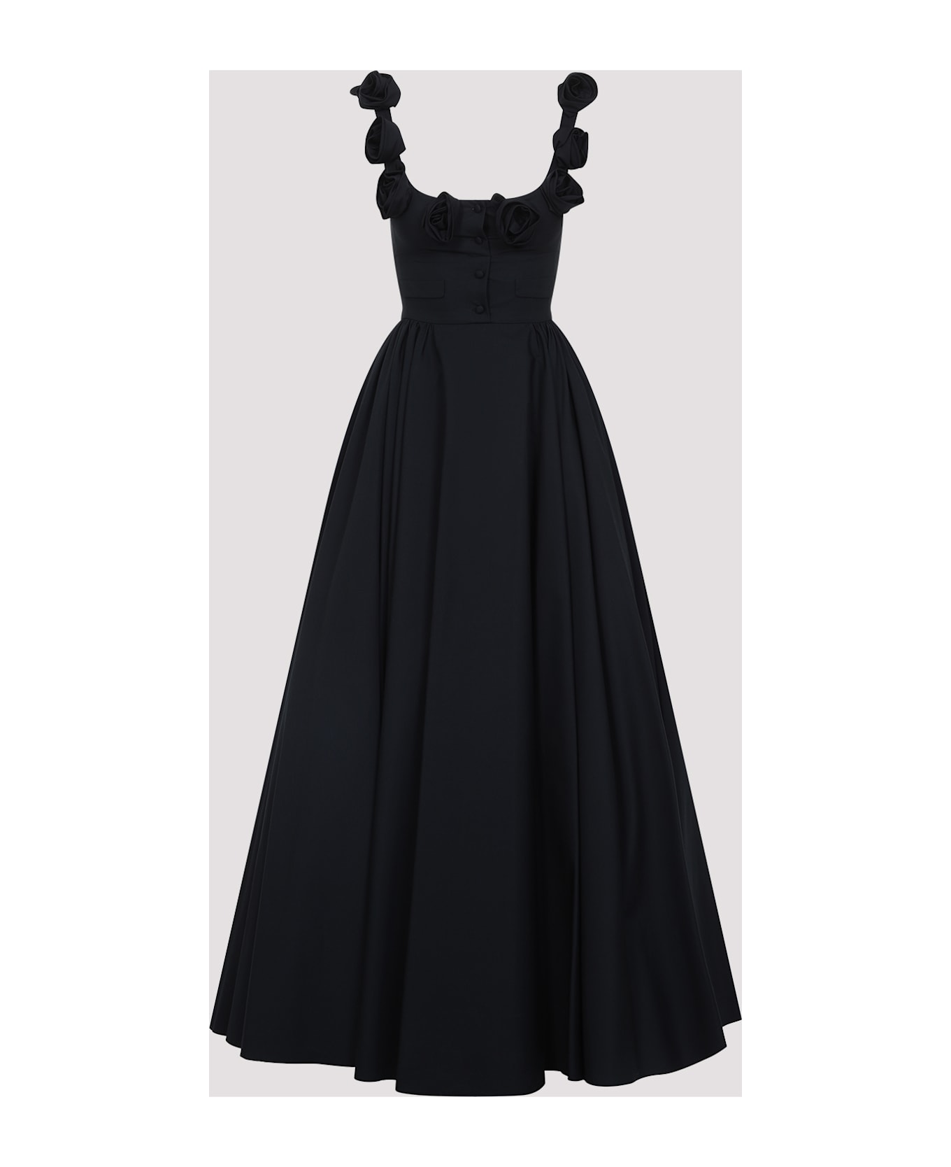 Giambattista Valli Cotton Long Dress - Black