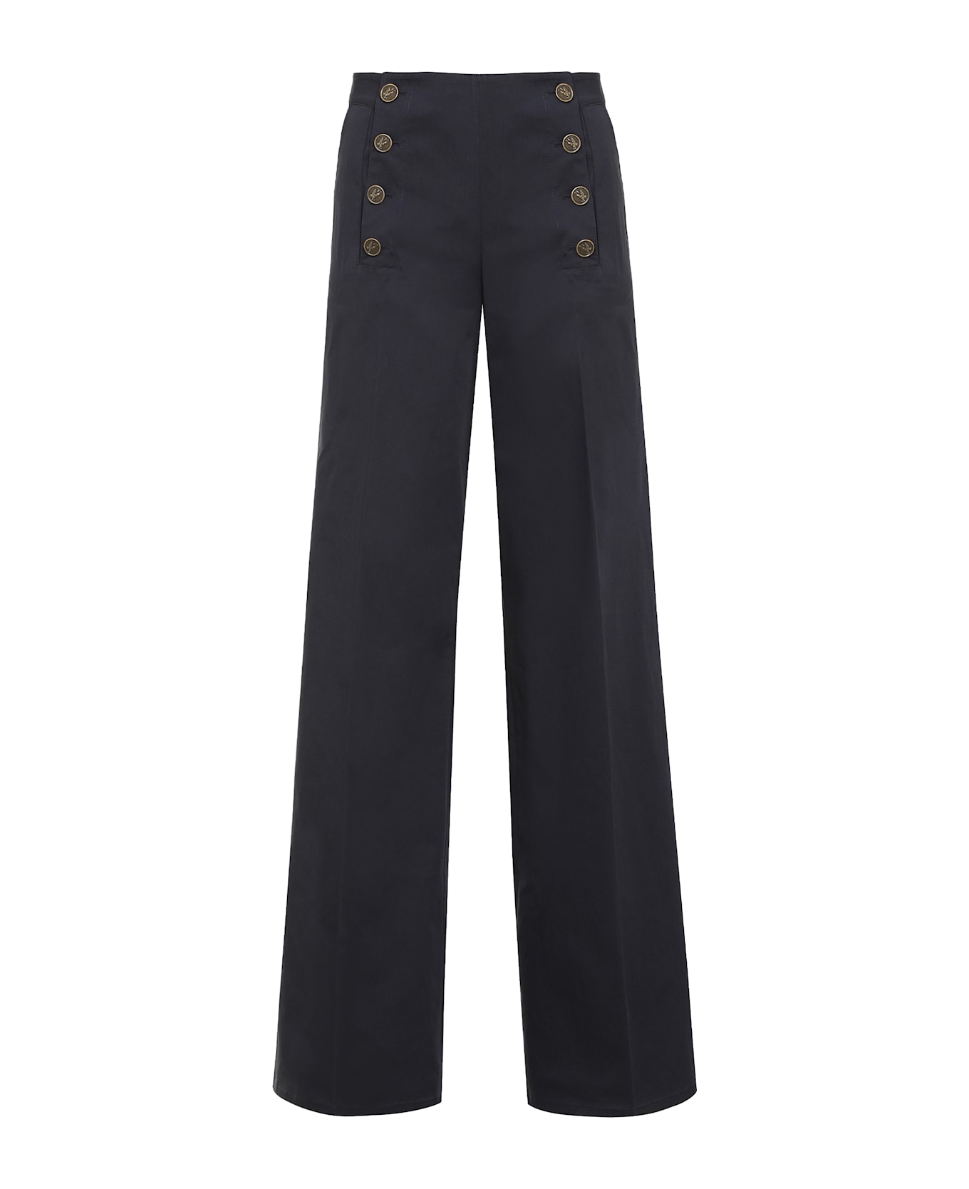Etro Cotton Wide-leg Trousers - blue