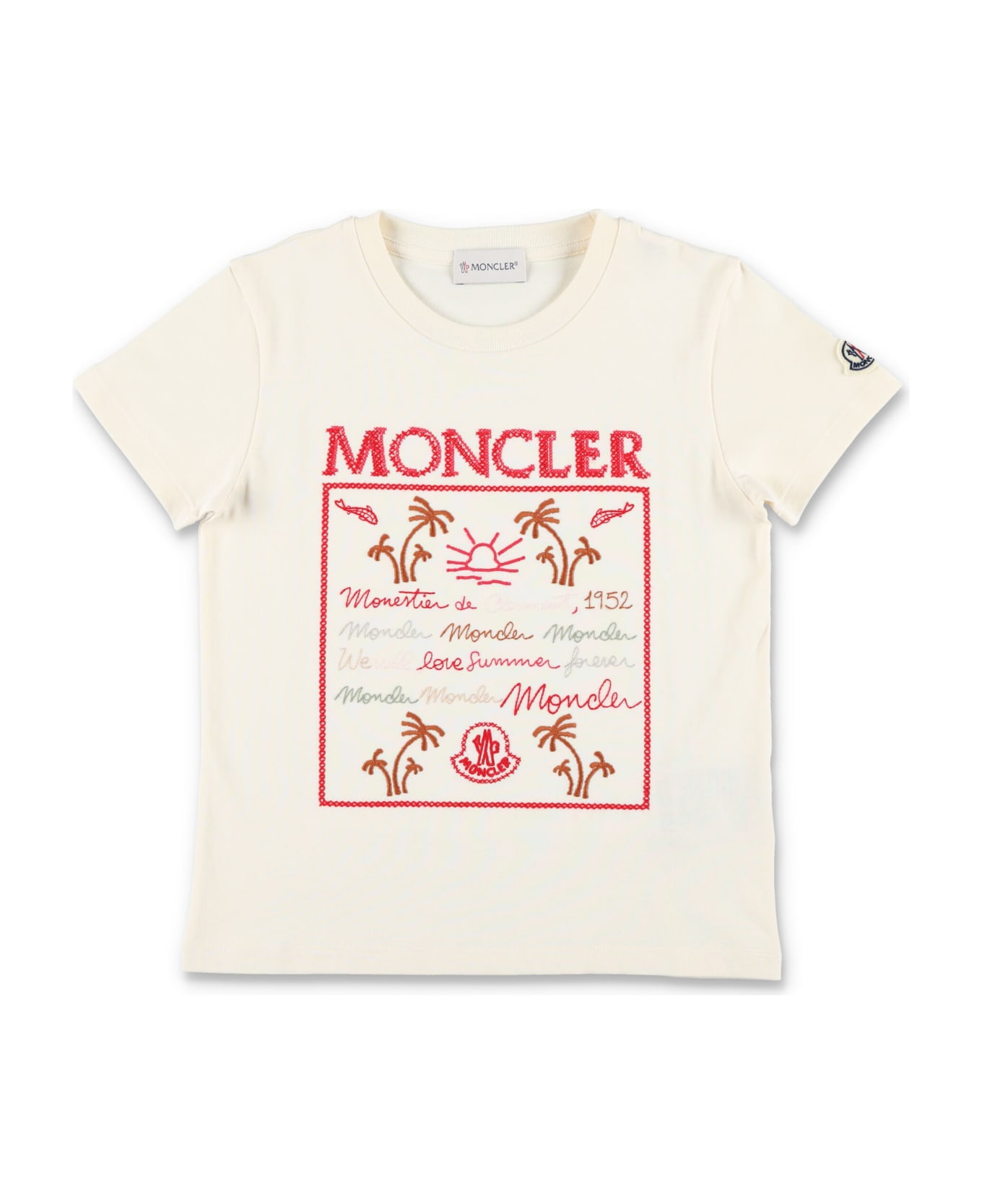 Moncler Logo T-shirt - BEIGE