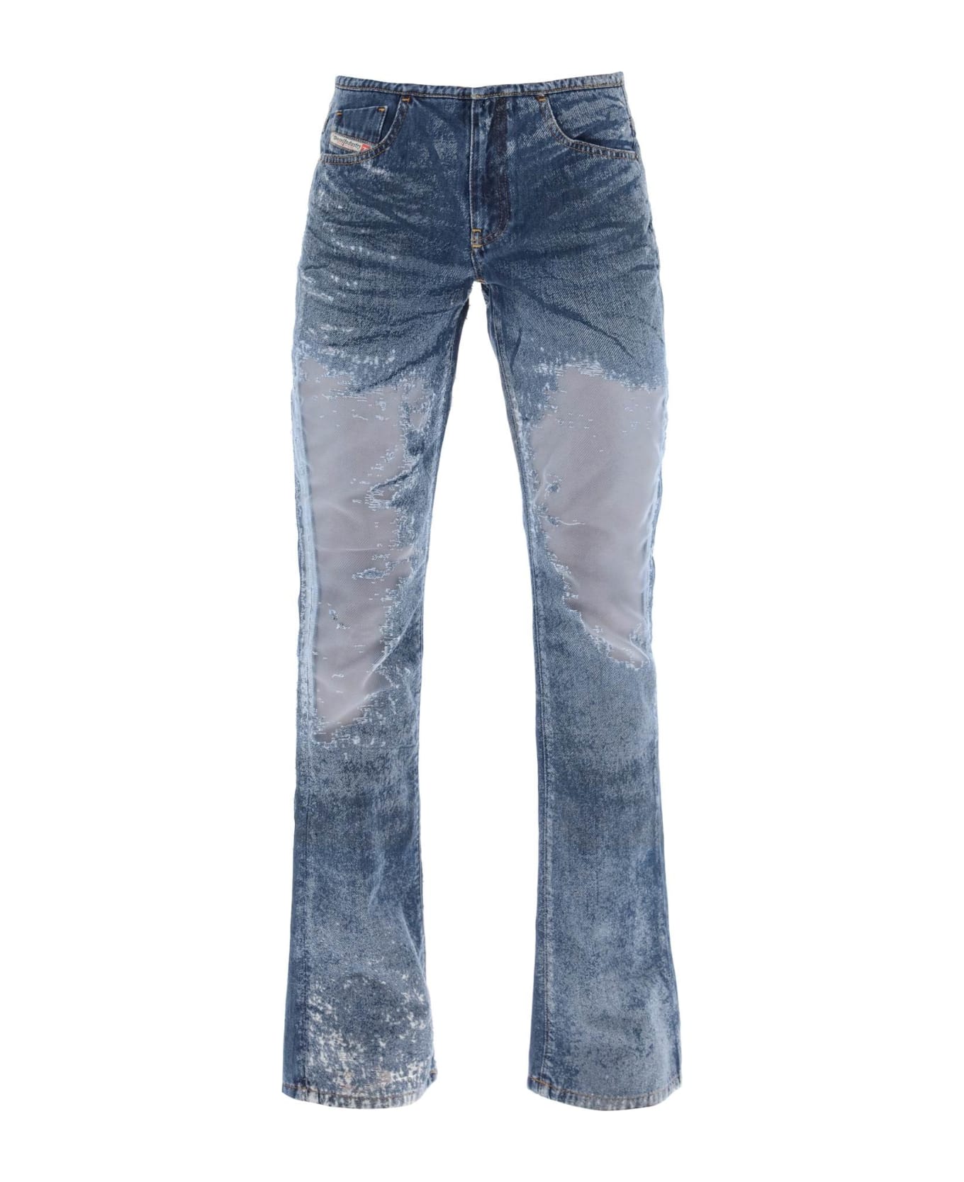 Diesel D-shark Jeans With Devoré Detailing - DENIM (Blue)