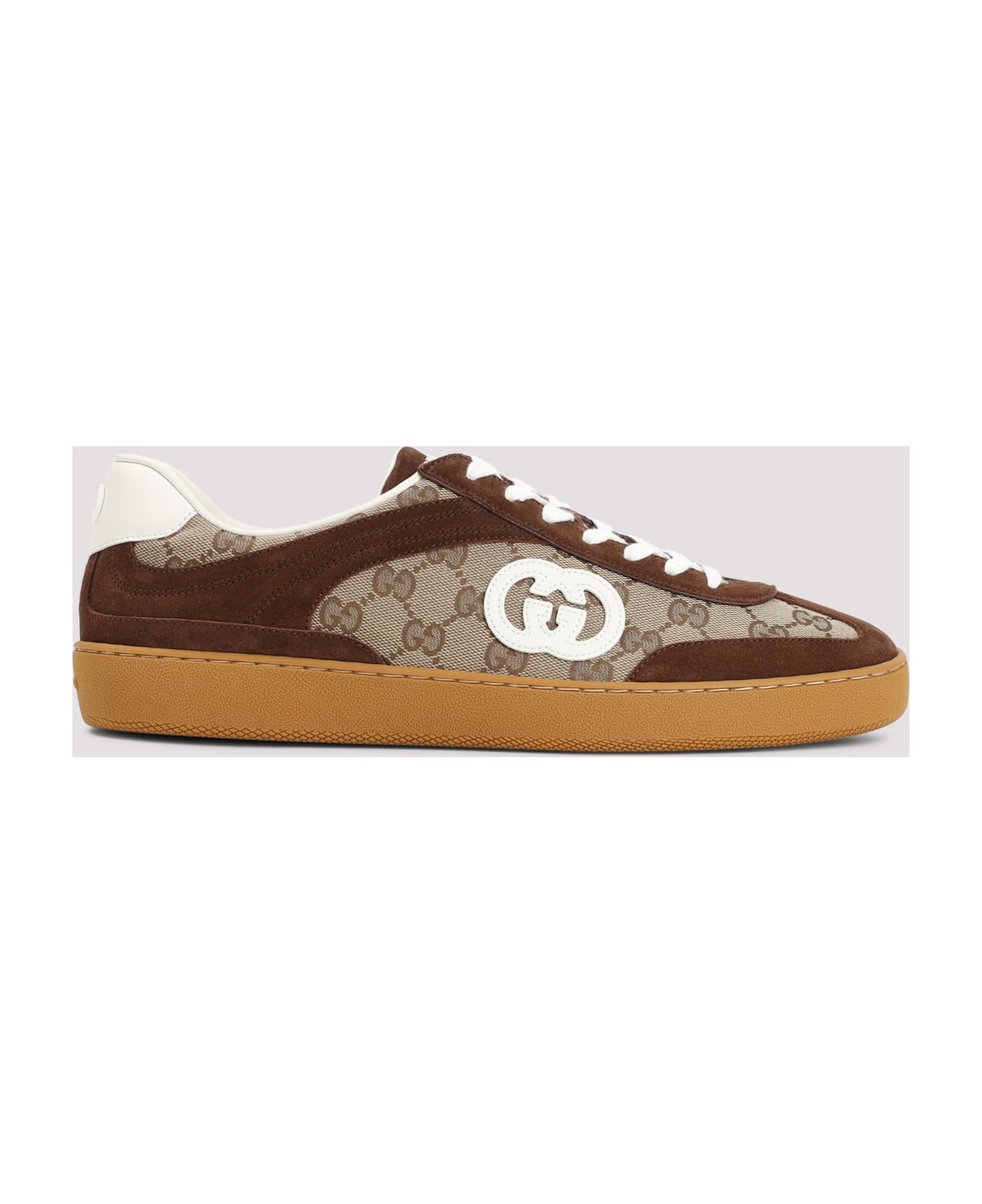 Gucci Gg Fabric And Suede Sneakers - GGSUPREME