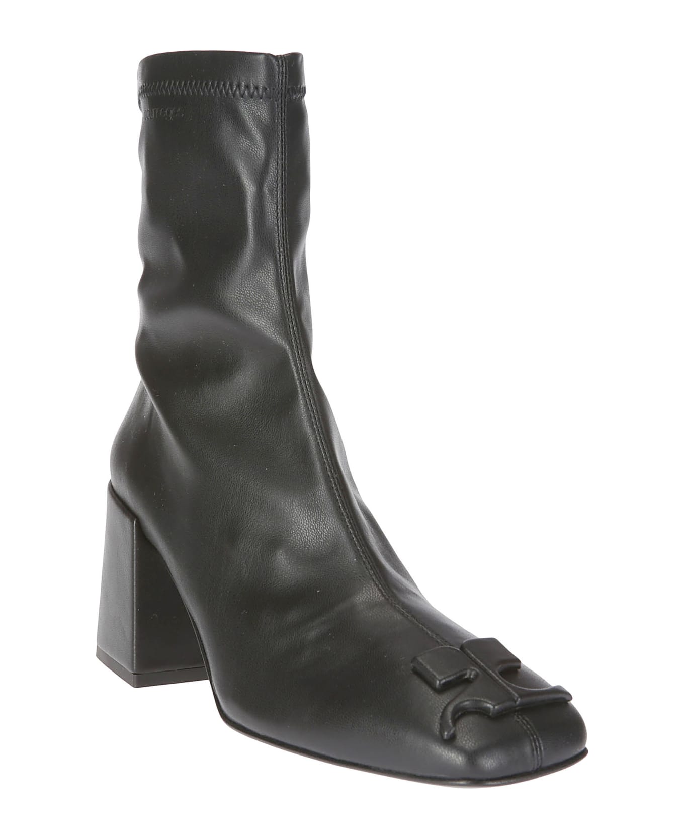 Courrèges Reedition Eco-leather Ac Ankle Boots - BLACK ブーツ