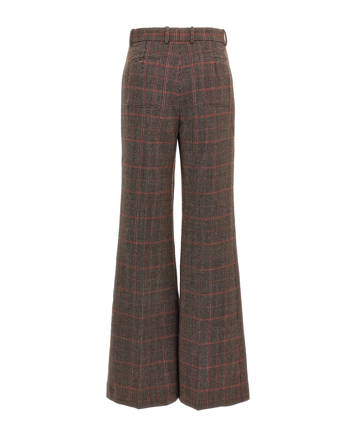 Chloé Check Wool Pants - BROWNBEIGE1