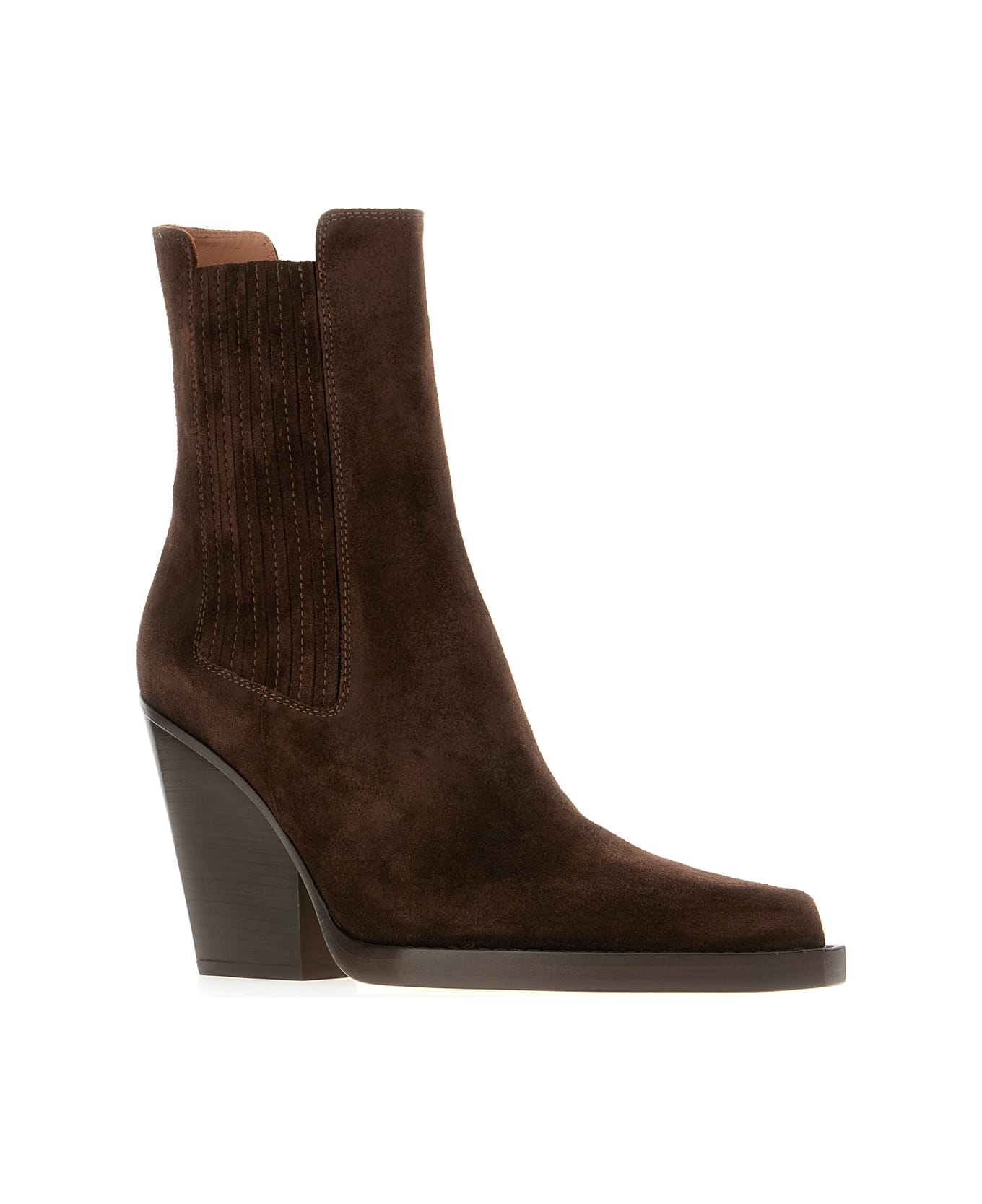 Paris Texas Dark Brown Suede Dallas Ankle Boots - Cioccolato