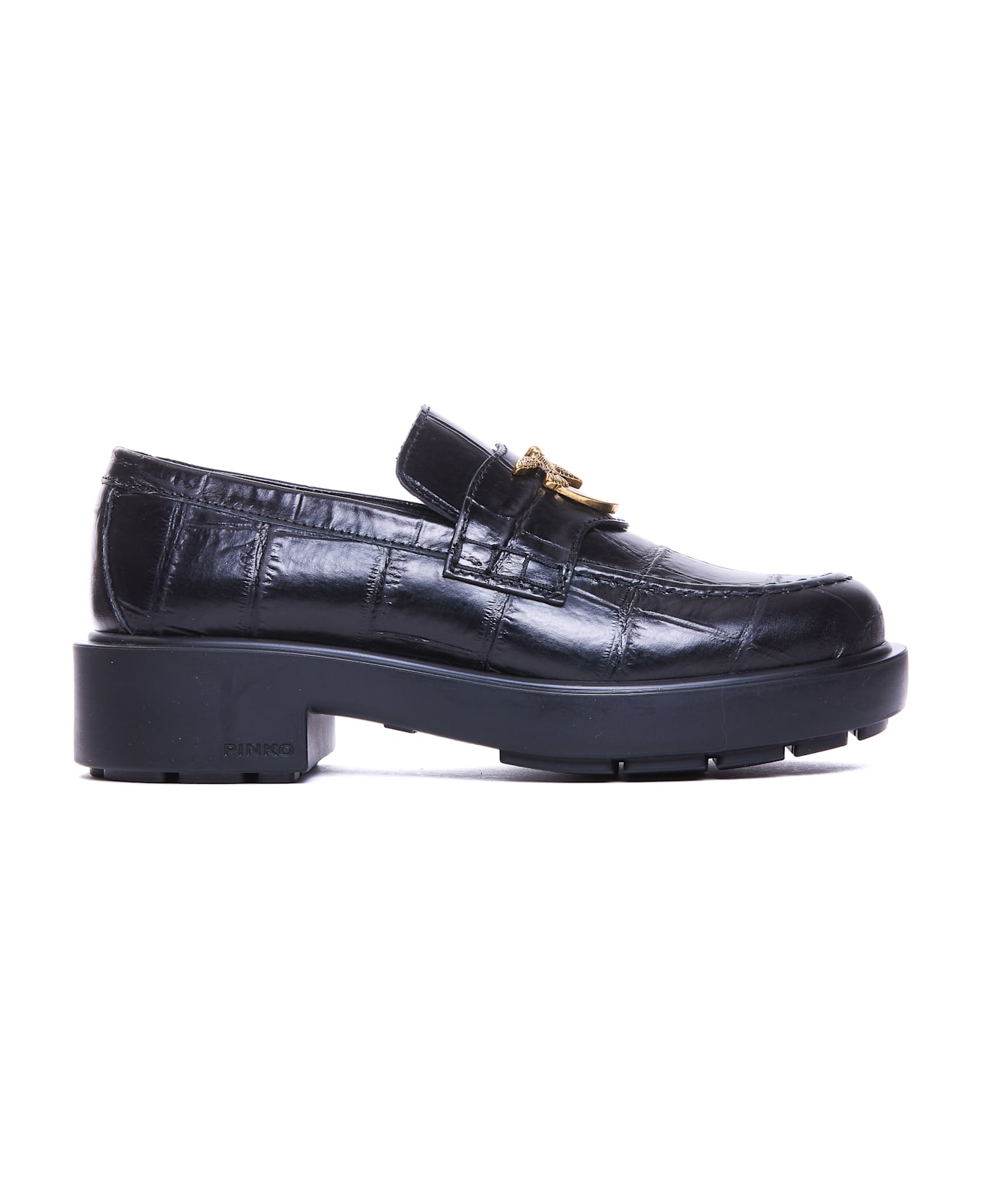 Pinko Tina Loafers With Platform - Black