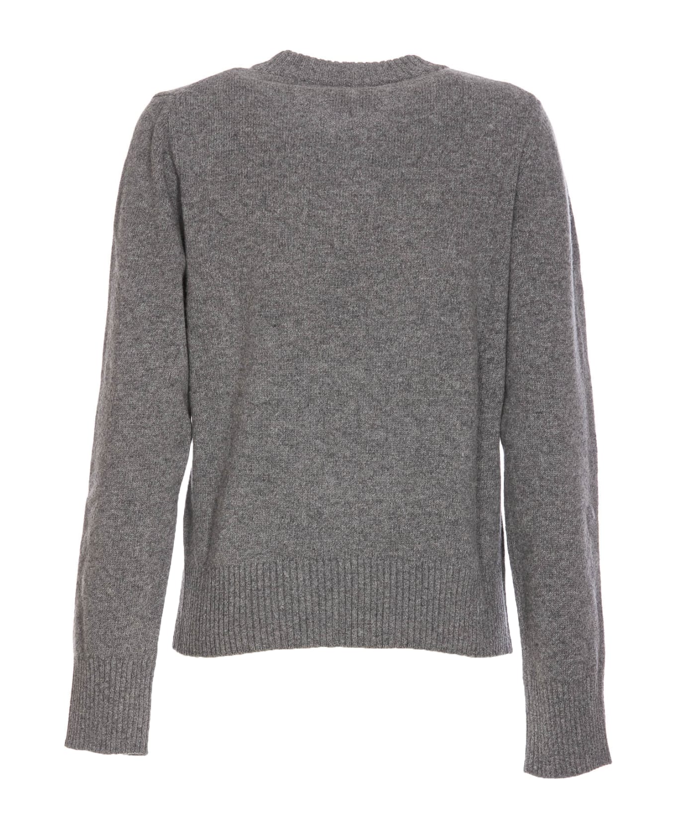 Ganni Grey Wool Blend Sweater - Gray