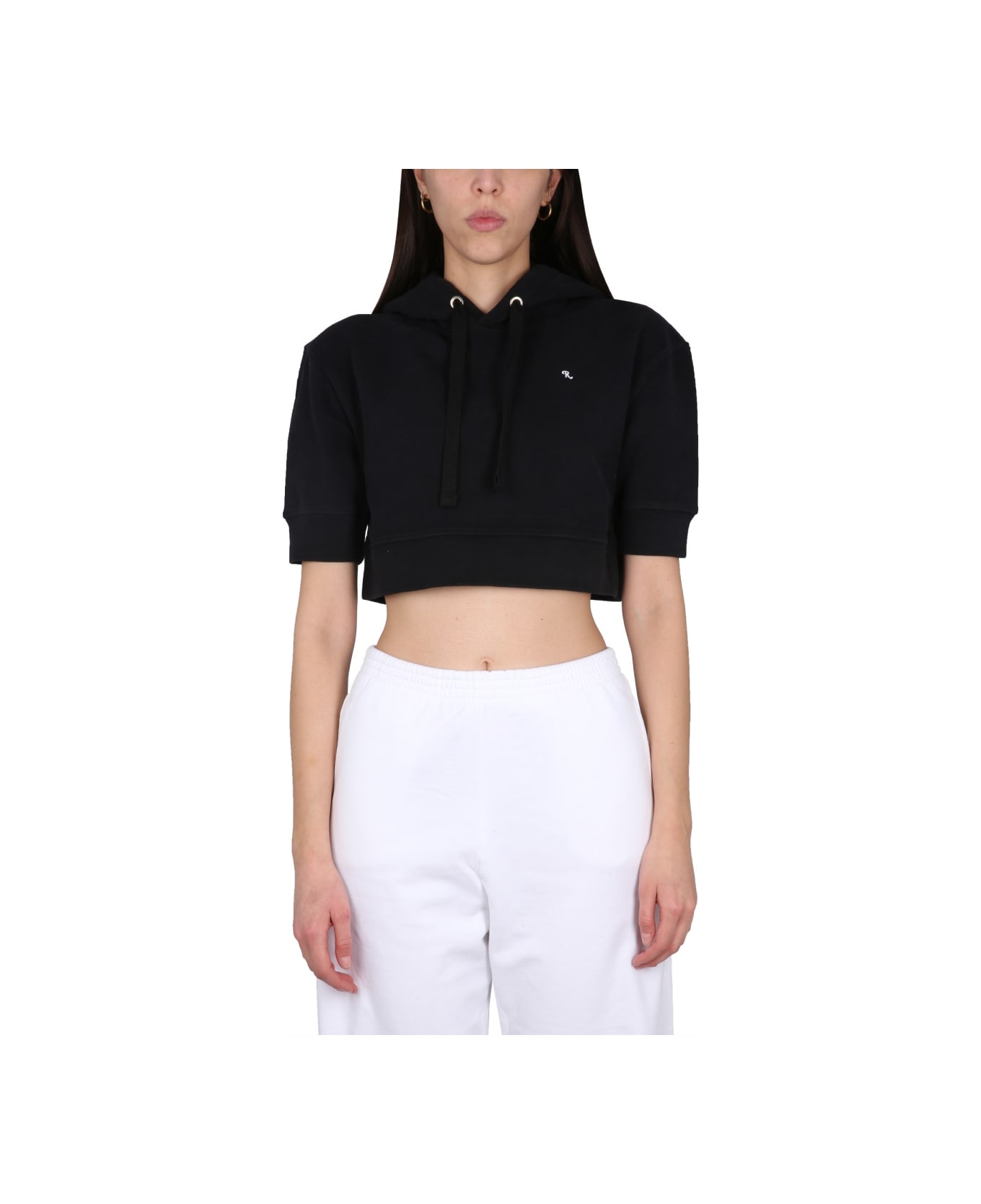 Raf Simons Sweatshirt With Logo Embroidery - BLACK