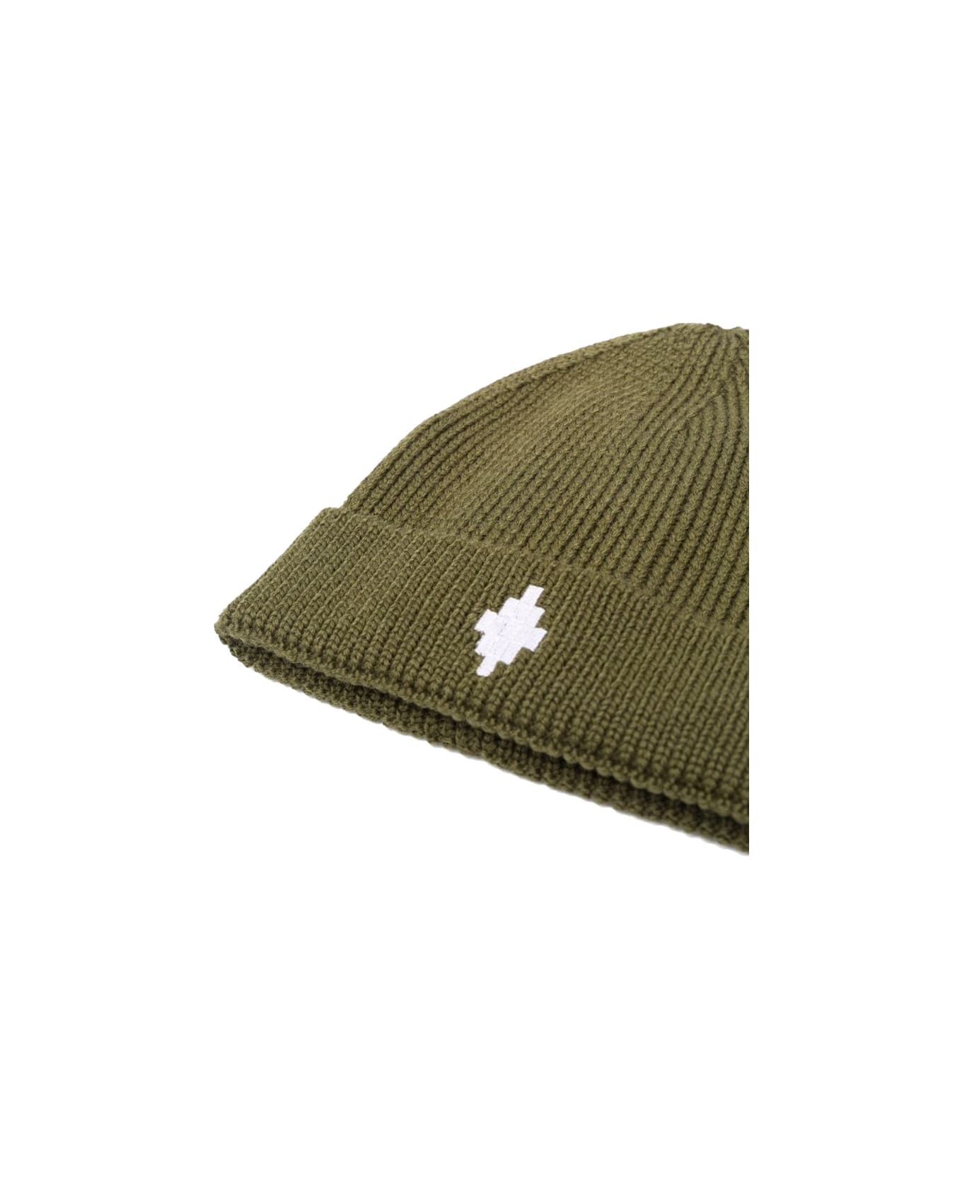 Marcelo Burlon Logo Cross Beanie - GREEN