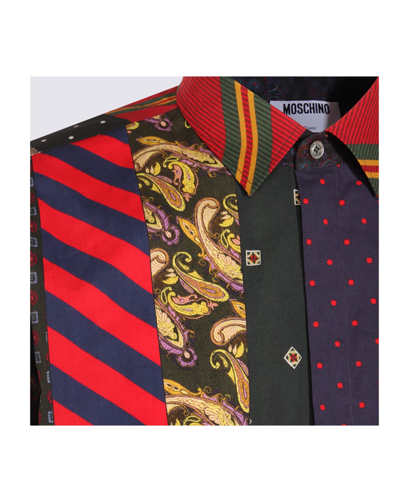 Moschino Multicolor Cotton Shirt - Red