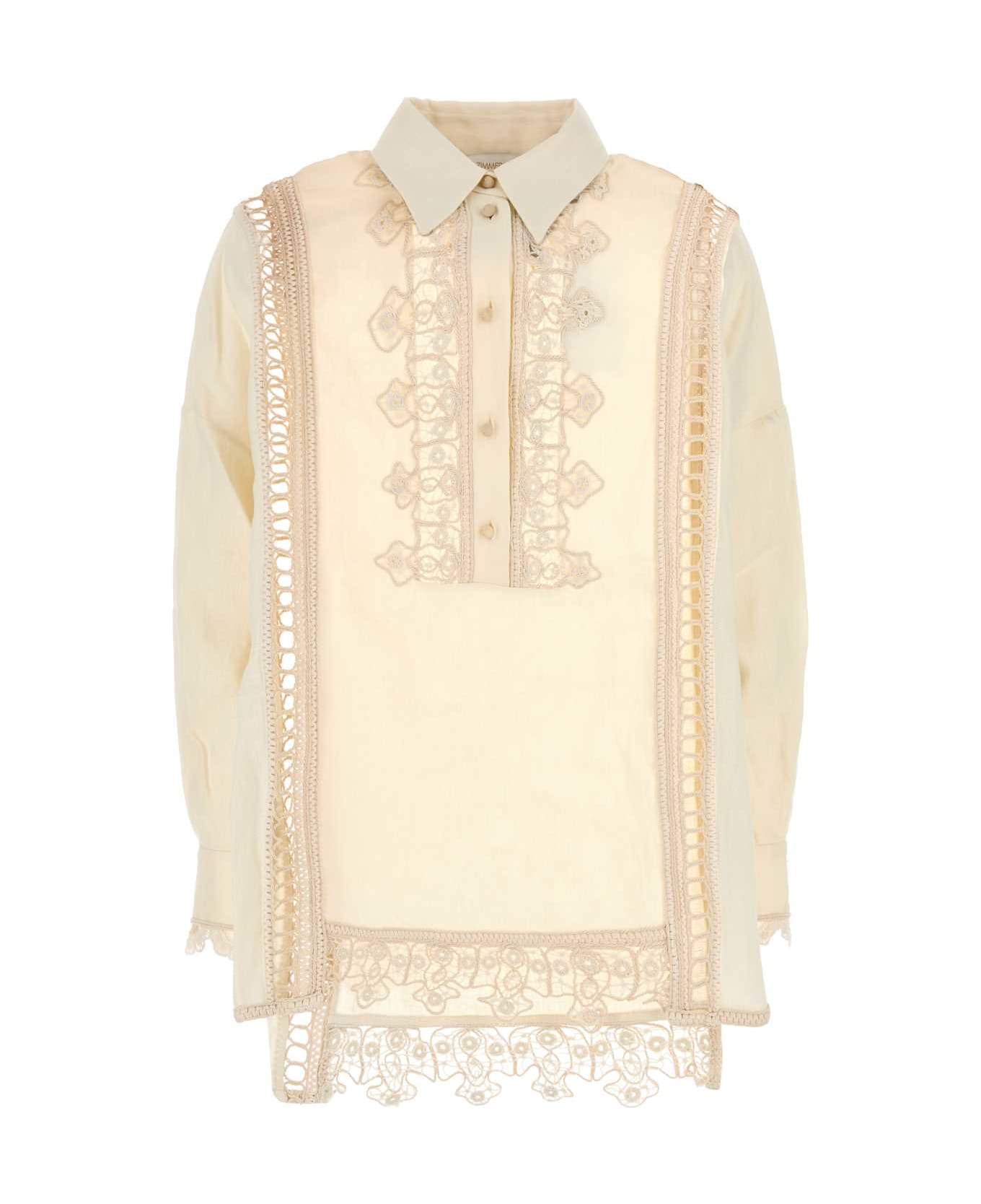 Zimmermann Cream Linen Illuminate Shirt - CREAM