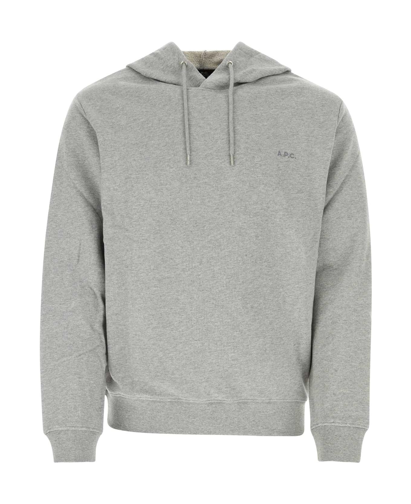 A.P.C. Grey Cotton Sweatshirt - GRISCHINE