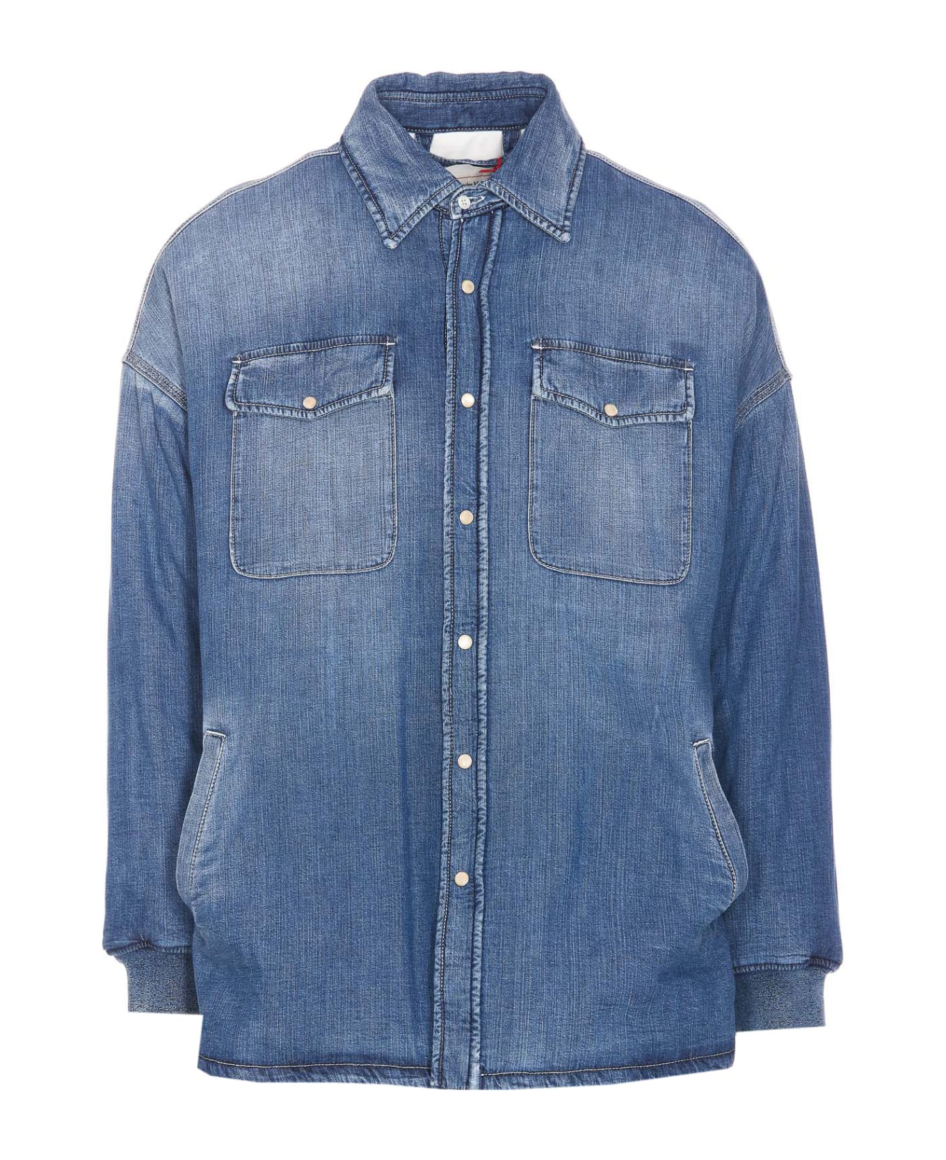 Alexander McQueen Quilted Denim Shirt - Blue シャツ