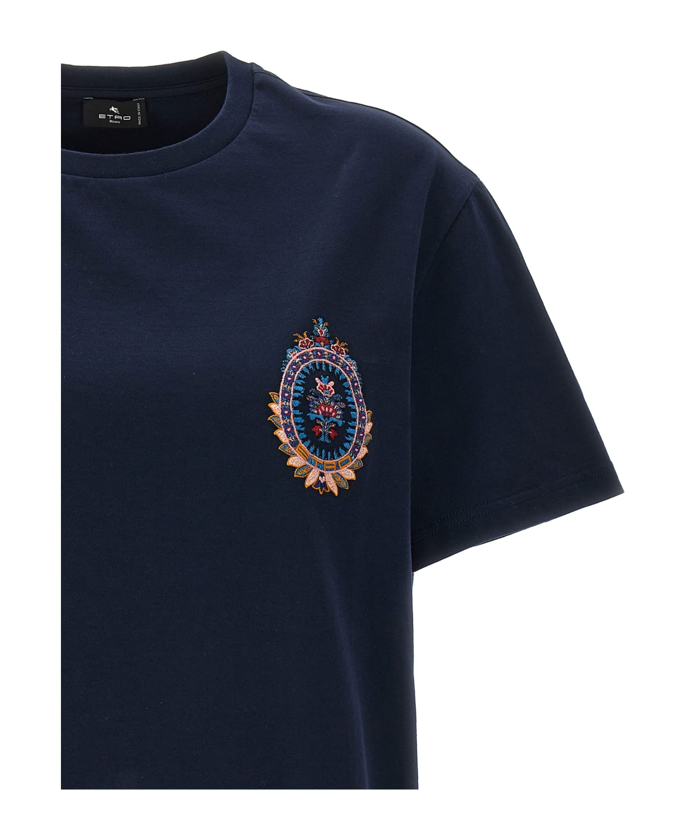 Etro Embroidery T-shirt - Blue