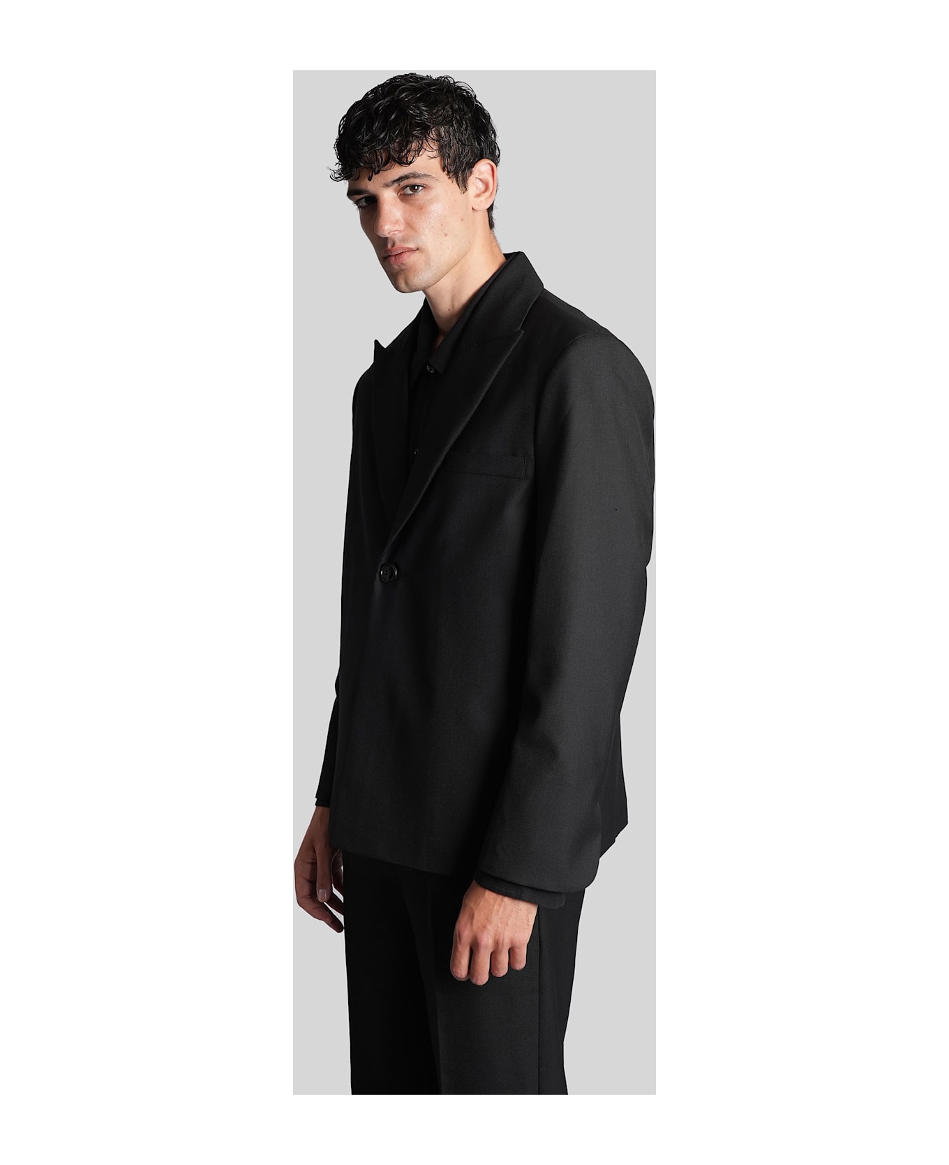 Séfr Seydou Blazer In Black Wool - black