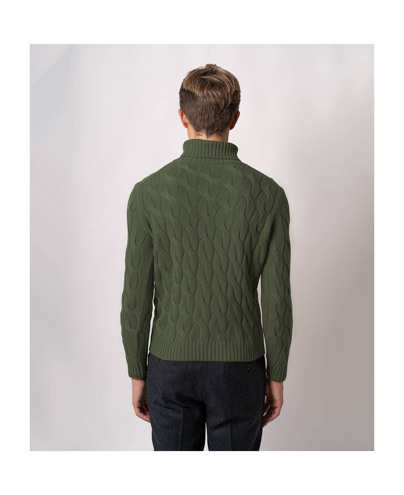 Larusmiani Turtleneck Sweater Col Du Pillon Sweater - Green