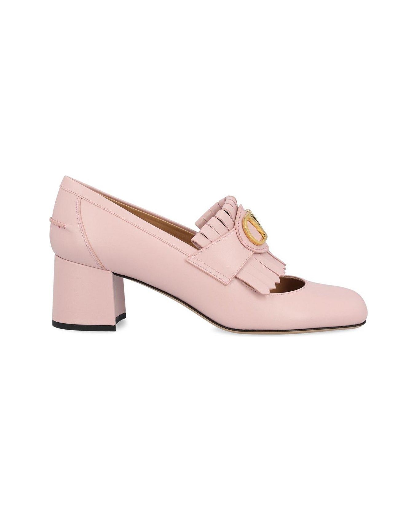 Valentino Garavani Vlogo Signature Fringe Detailed Pumps - Powder