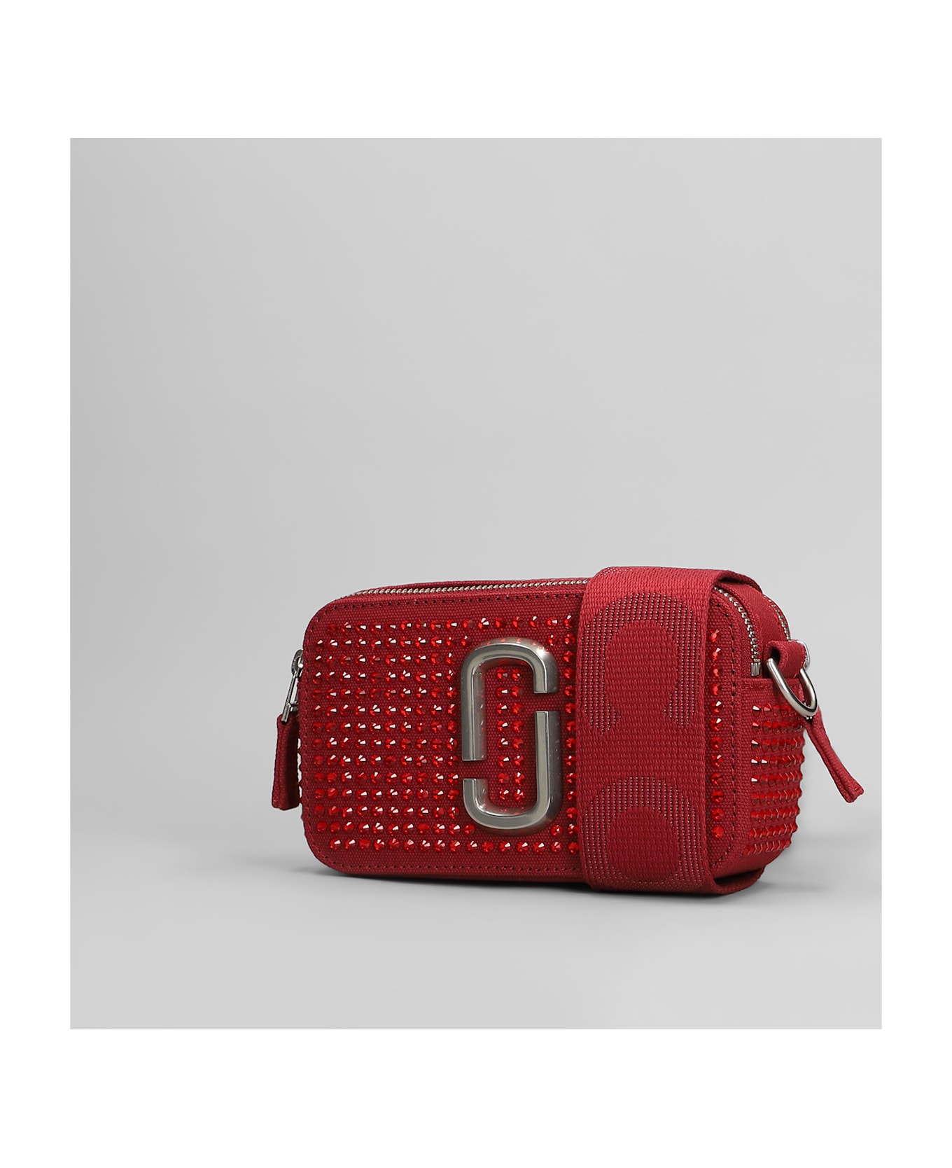 Marc Jacobs The Snapshot Shoulder Bag In Red Cotton - red