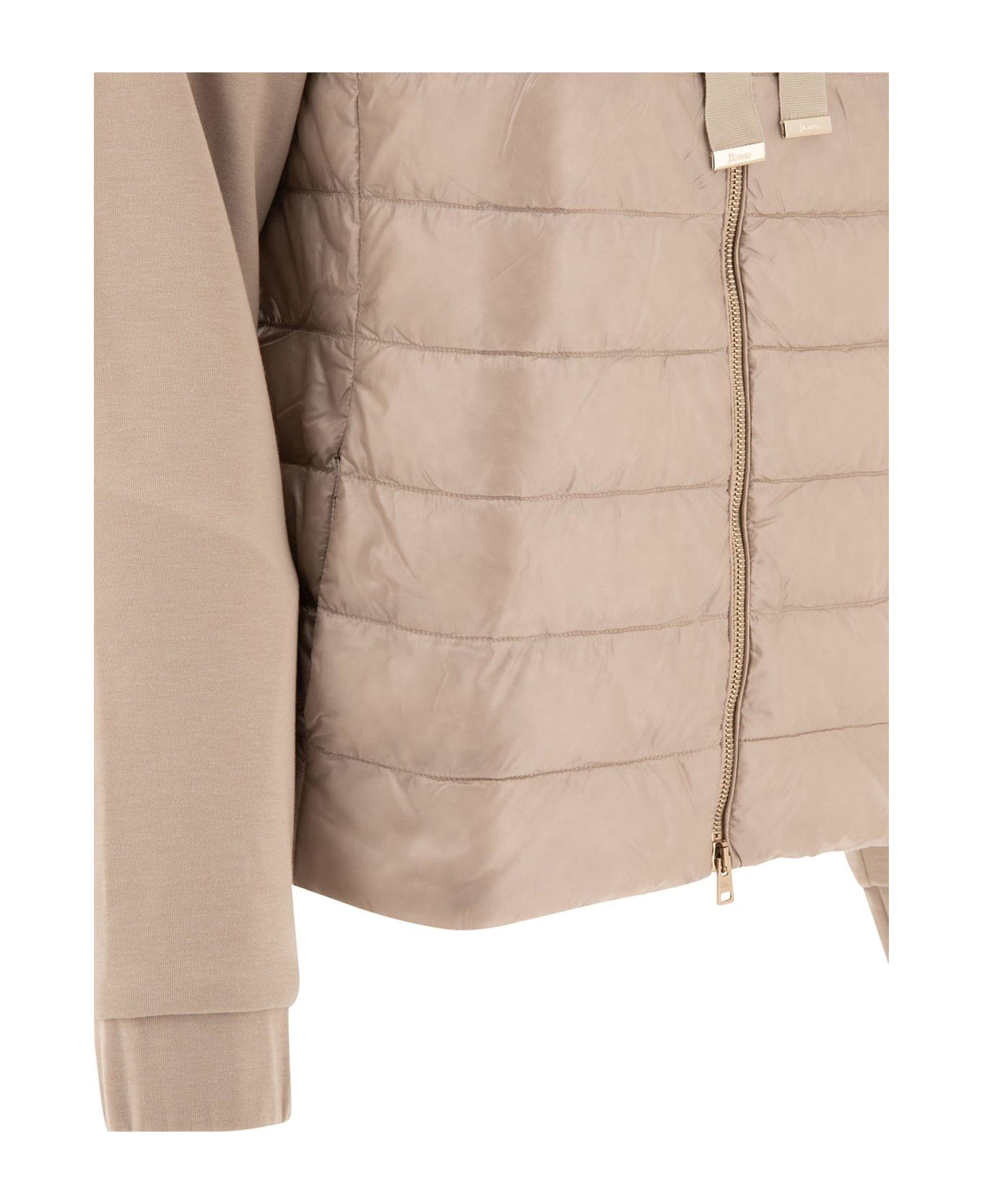 Herno Panelled Hooded Jacket - NEUTRALS