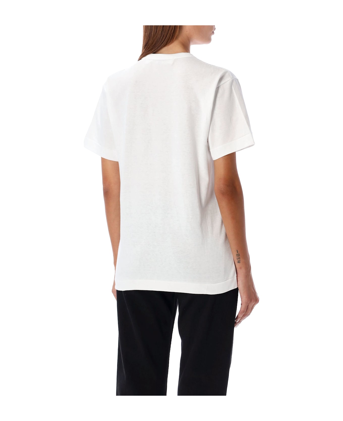 Comme des Garçons Play Double Patch T-shirt - WHITE