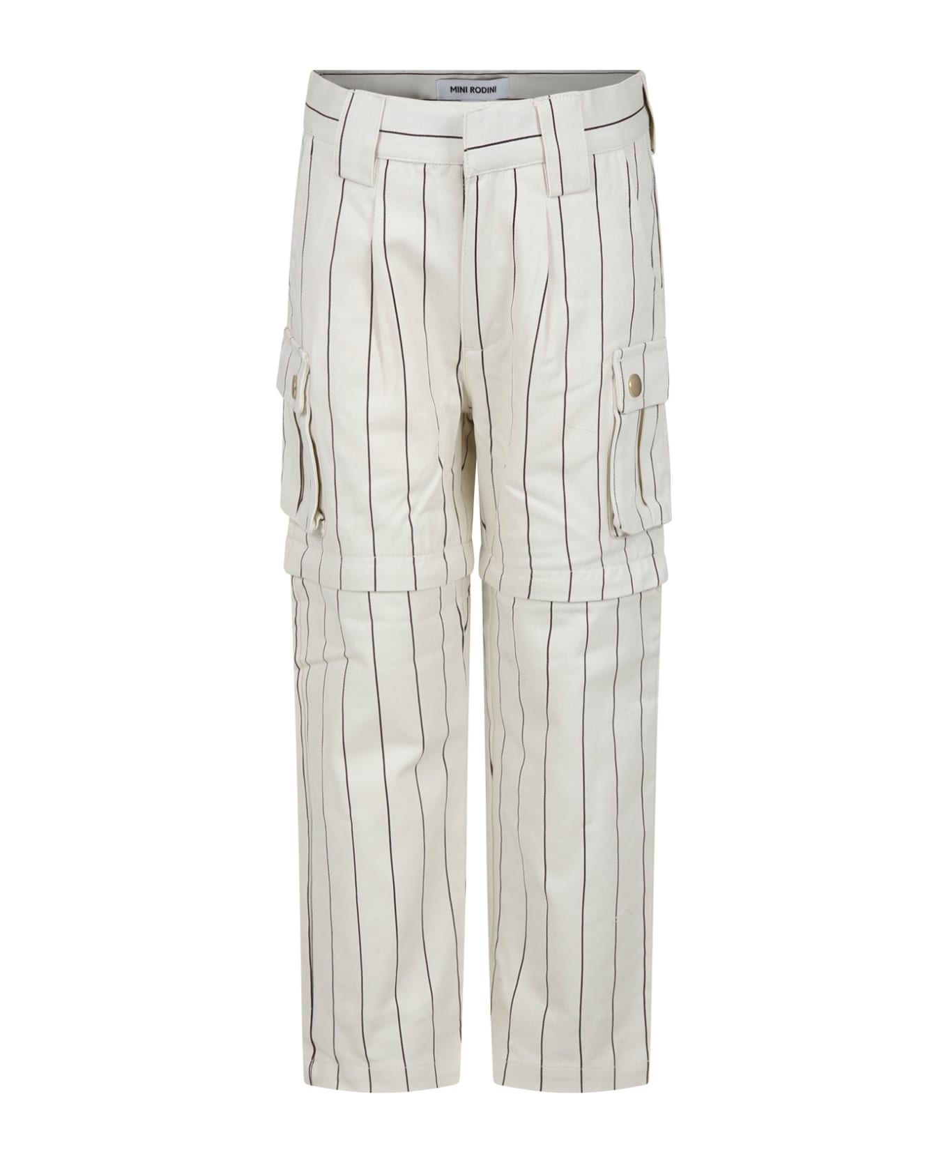 Mini Rodini Ivory Casual Trousers For Boy - Ivory ボトムス