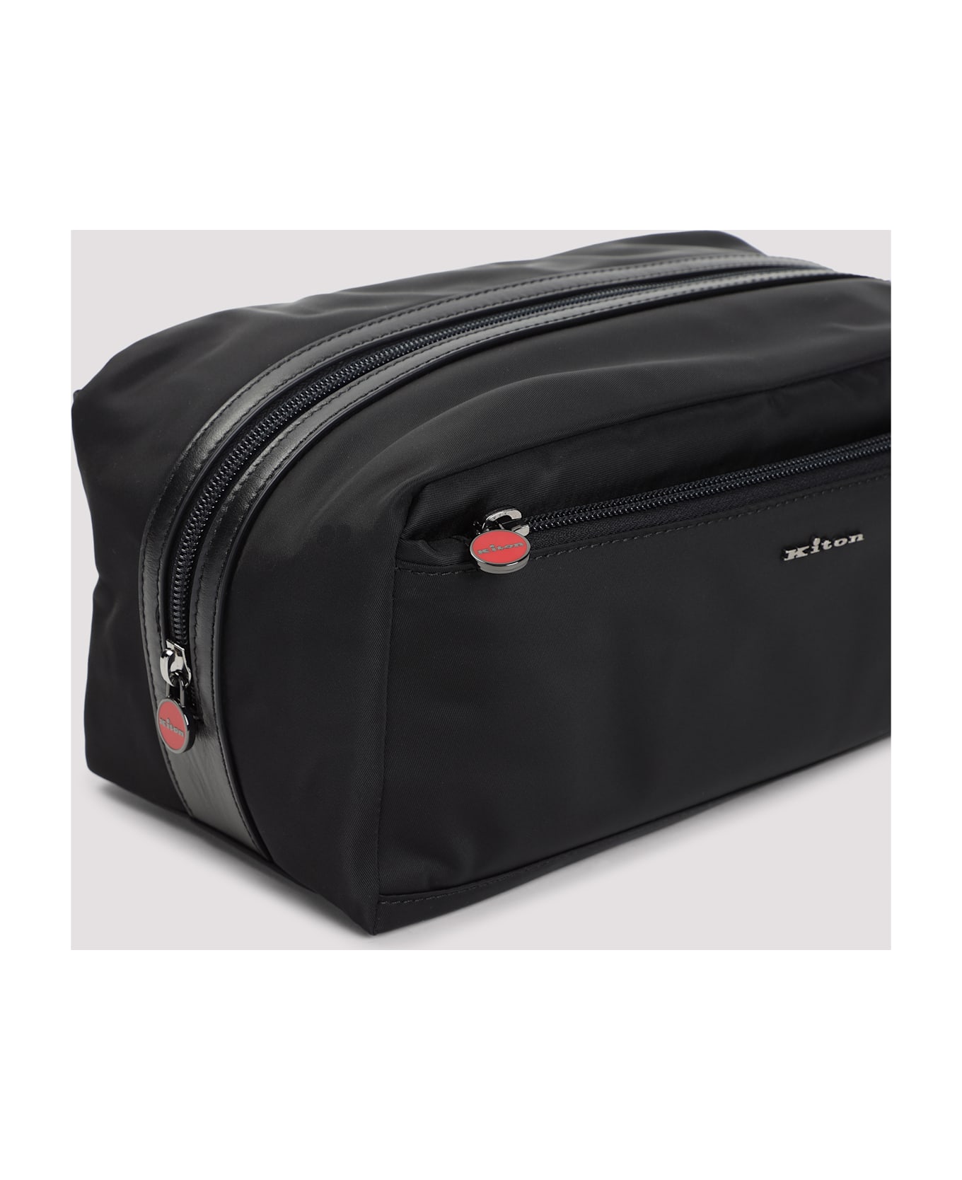 Kiton Polyamide Pouch - Nero