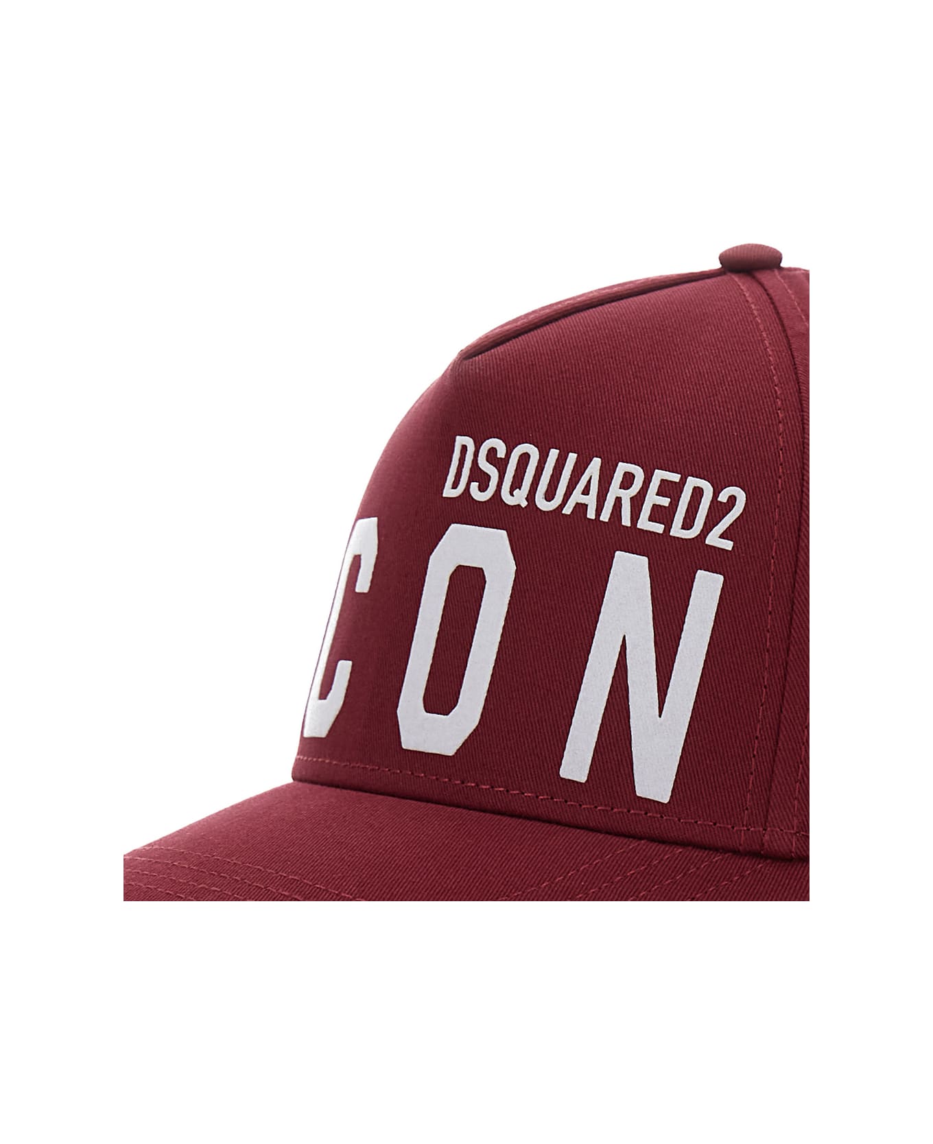 Dsquared2 Red Baseball Cap With Maxi Logo Print On The Front And Logo Lettering On The Rear In Cotton Man - Red