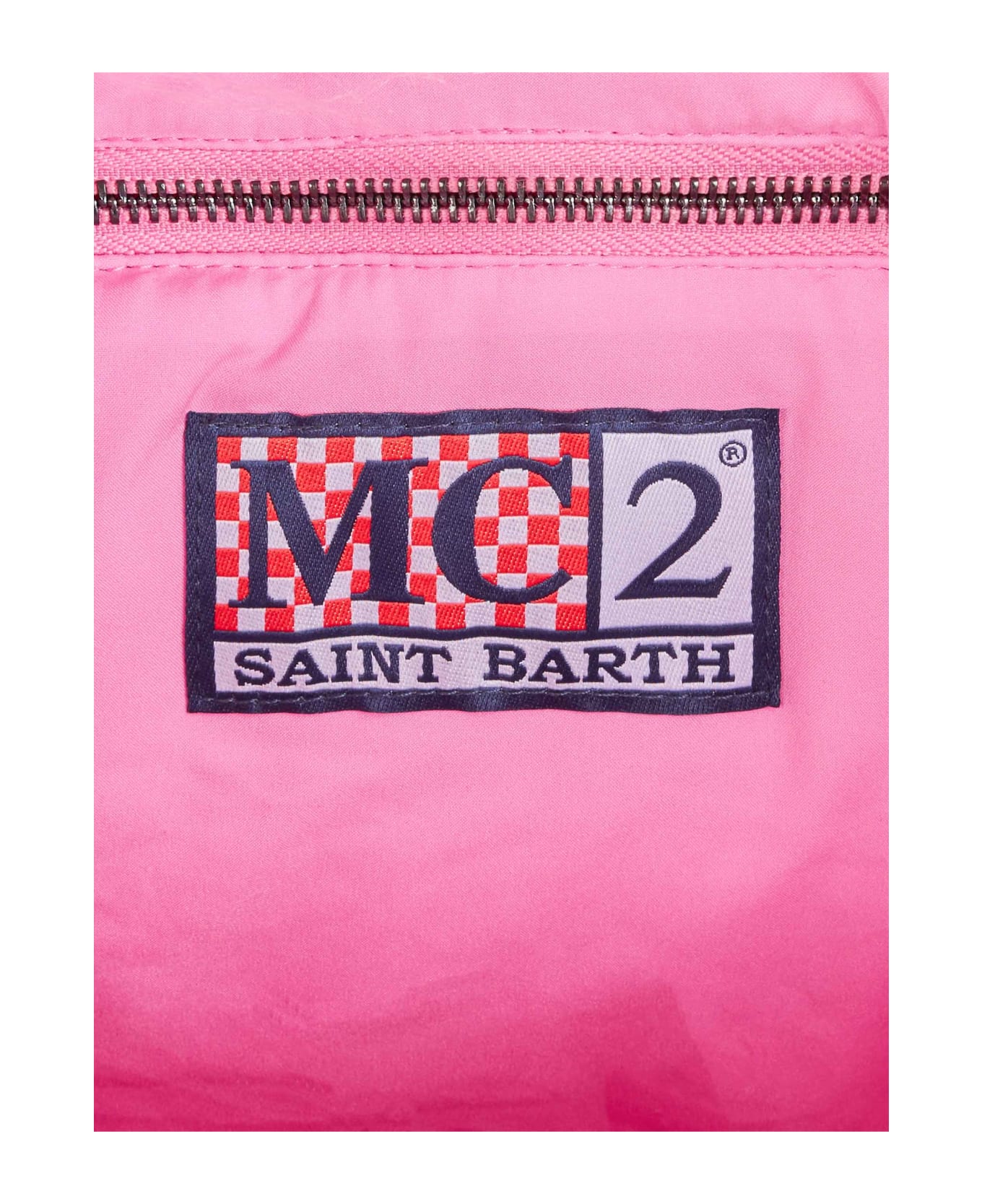 MC2 Saint Barth Vanity Furry Soft Shoulder Bag With Saint Barth Embroidery - PINK