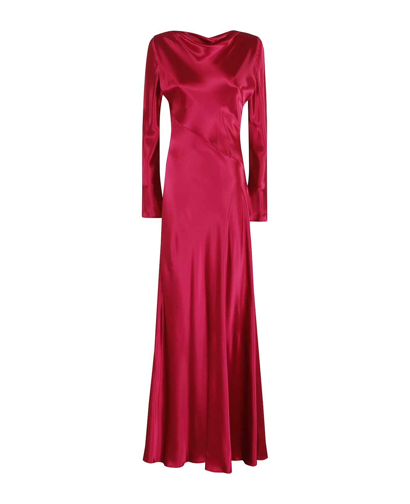 Alberta Ferretti Abito Raso Lucido - Fuxia