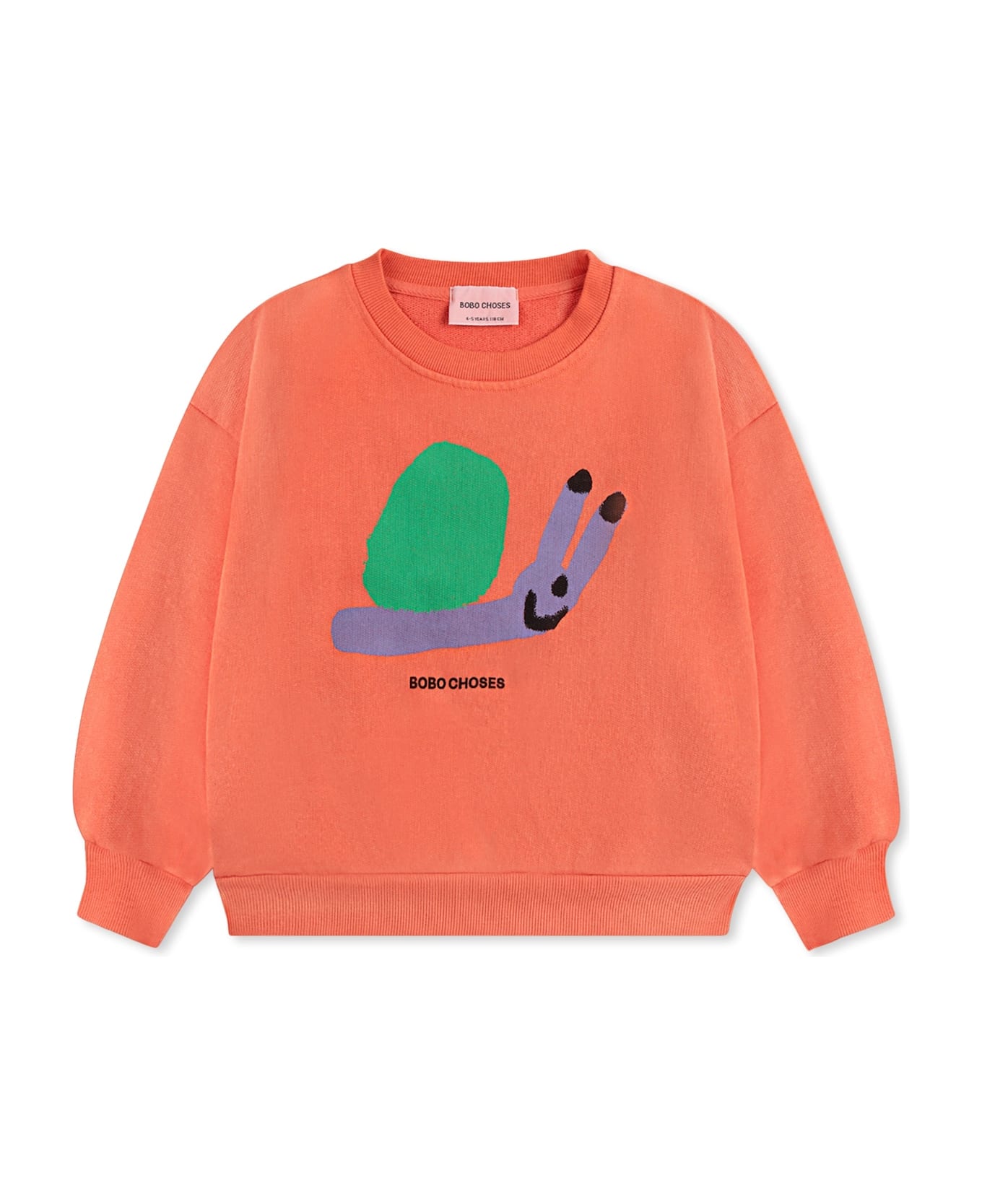 Bobo Choses Red Sweatshirt For Kids With Snail Print - Red