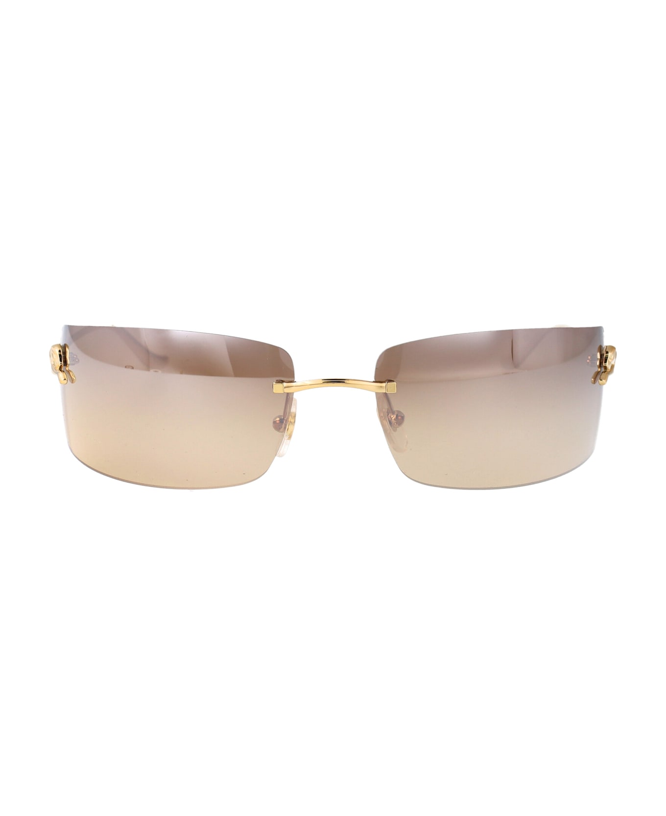 Cartier Eyewear Ct0503s Sunglasses - GOLD GOLD BROWN