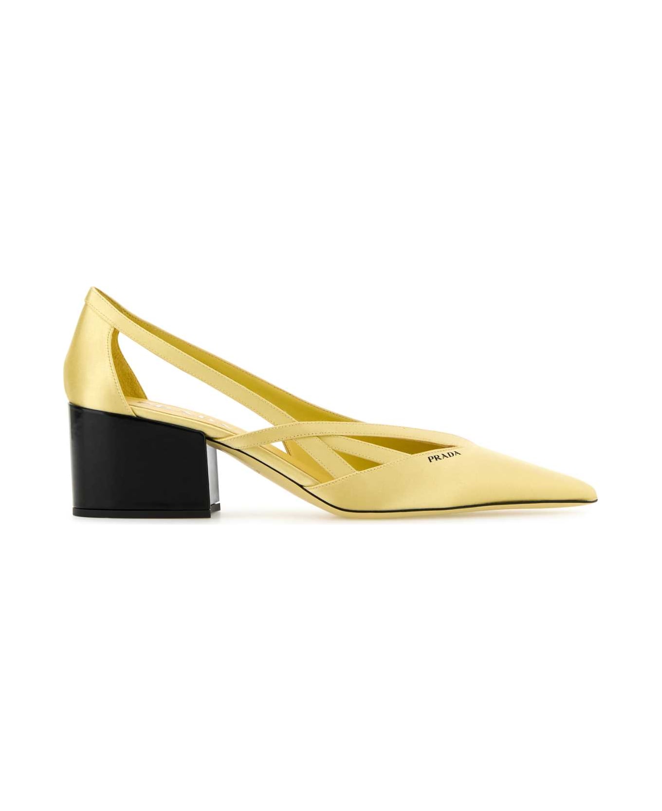 Prada Pastel Yellow Satin Pumps - LIMONE