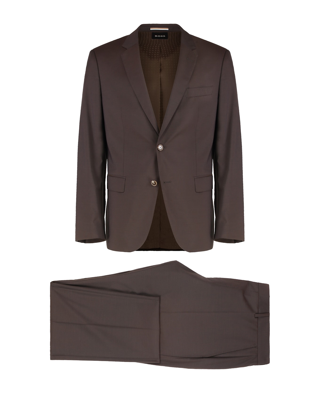 Hugo Boss Virgin Wool Two-pieces Suit - brown