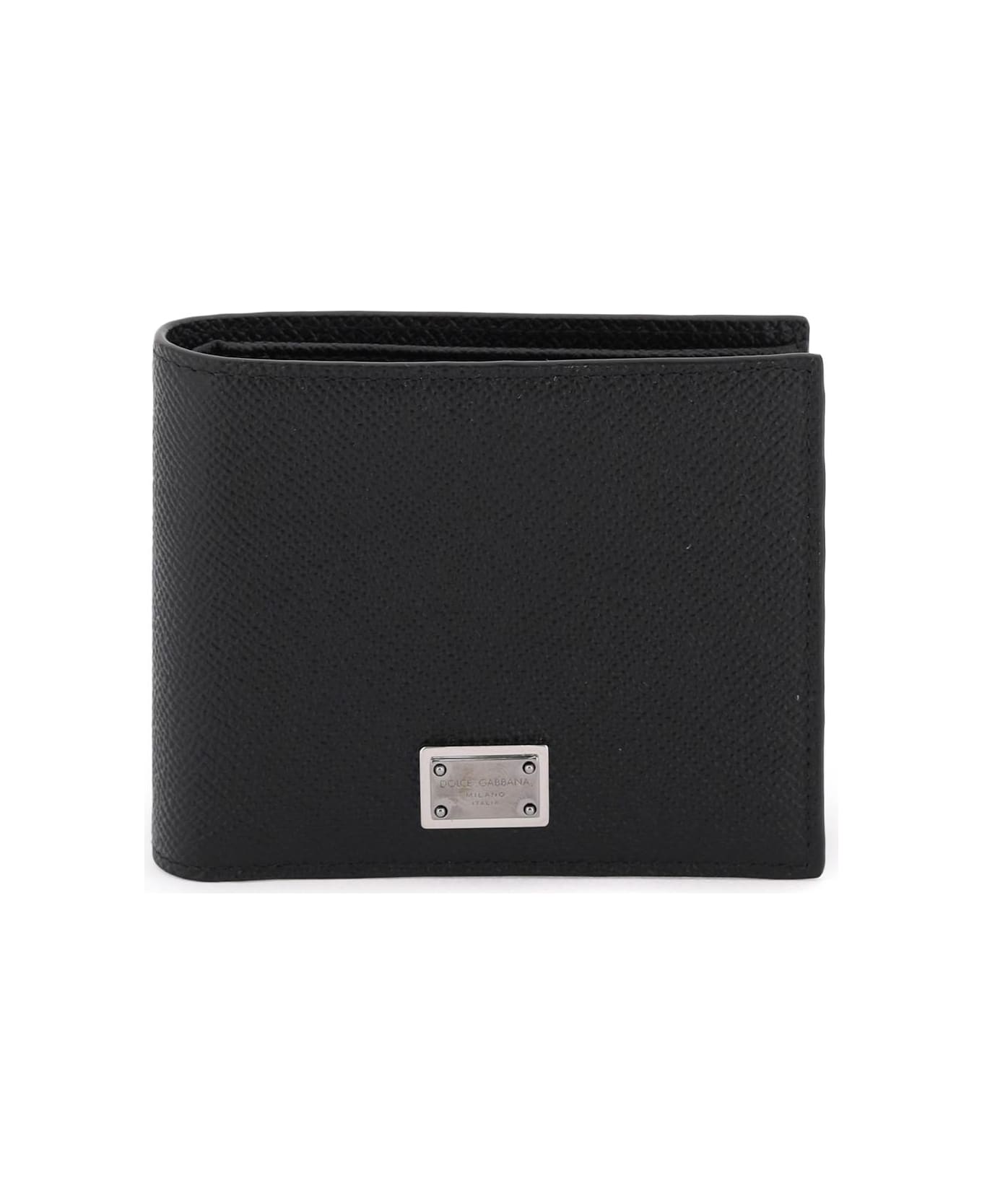 Dolce & Gabbana Leather Flap-over Wallet - black