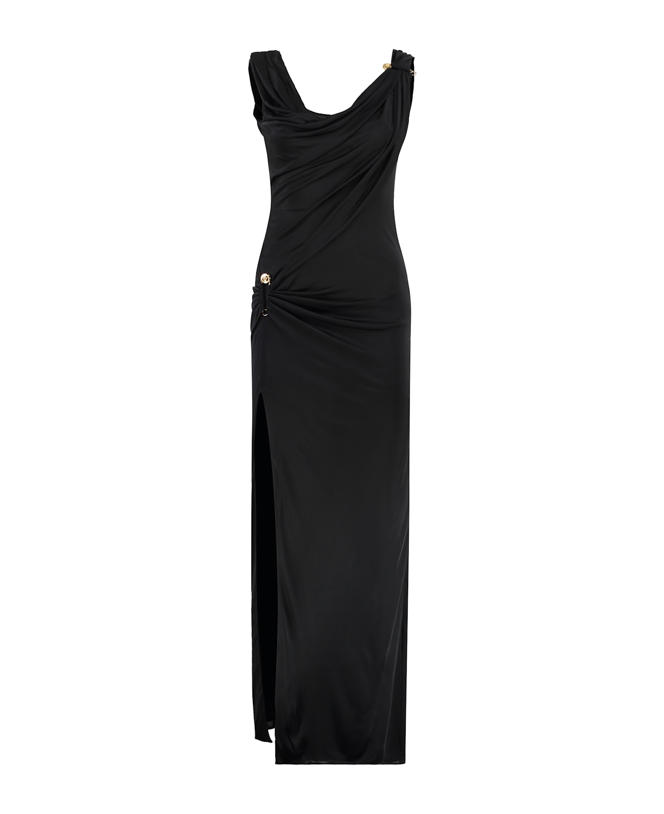 Versace Jersey Maxi Dress - BLACK
