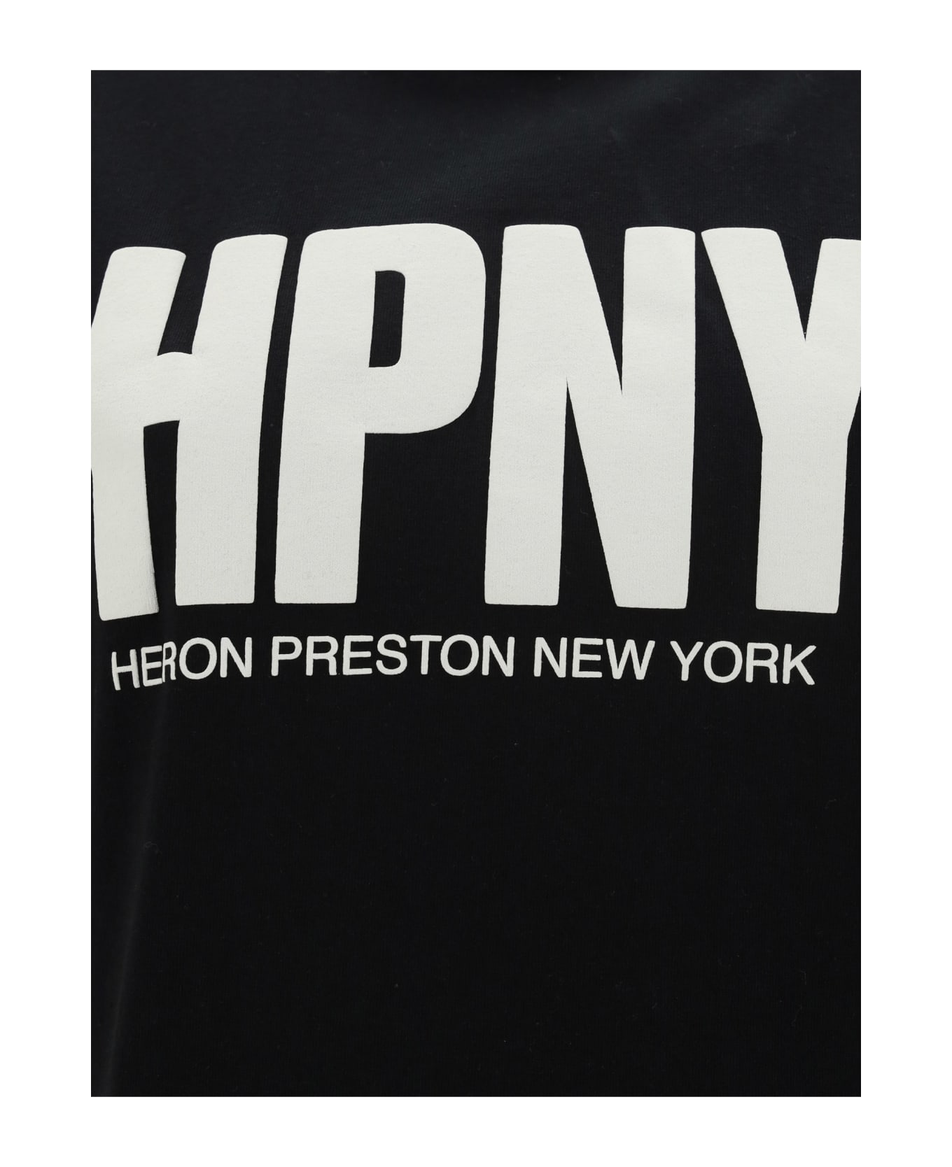 HERON PRESTON T-shirt With Logo - Black/white Tシャツ