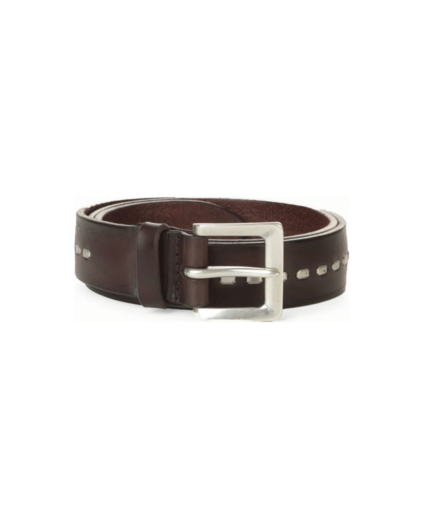 Orciani Dark Brown Leather Belt - T.MORO
