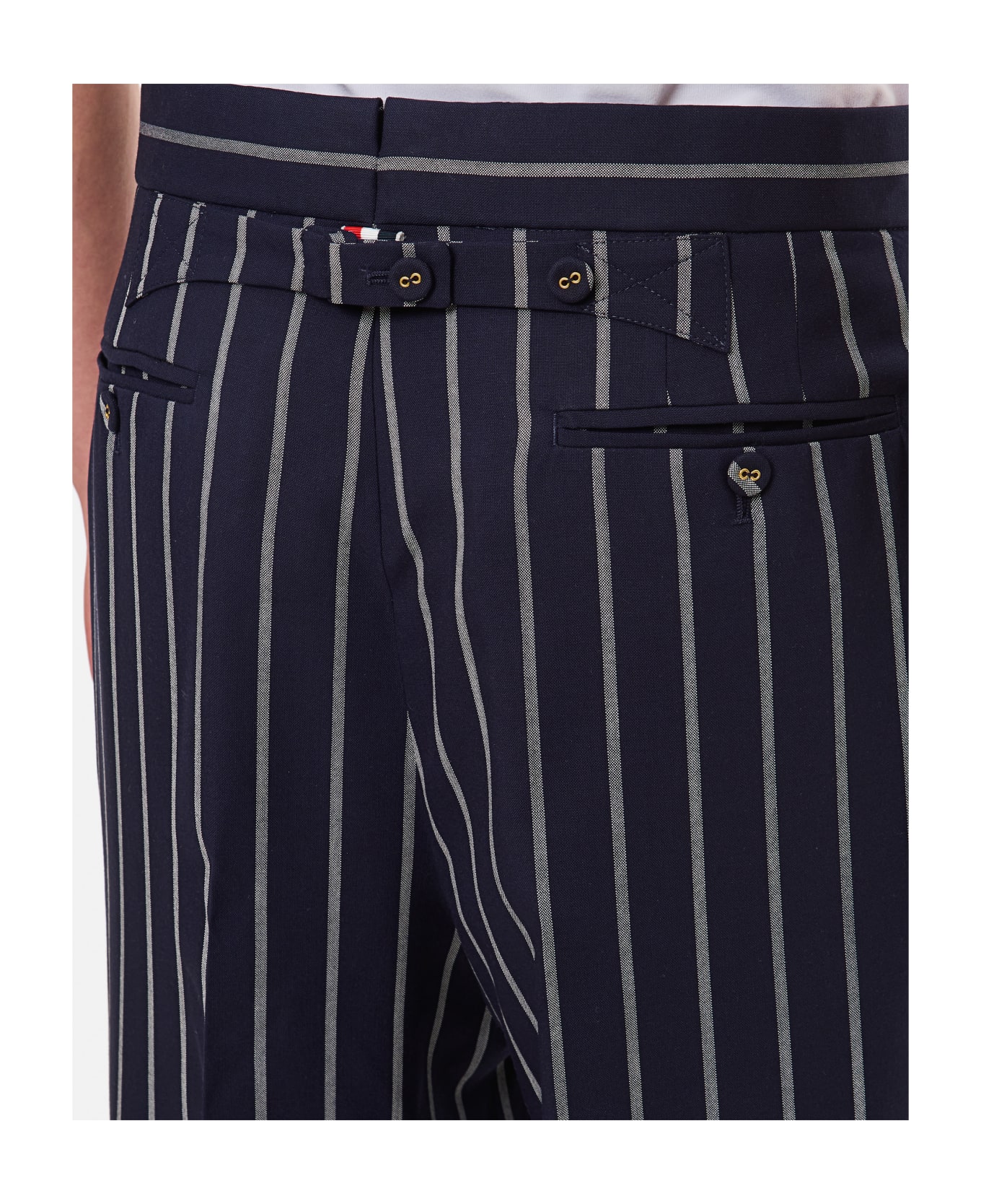 Thom Browne Wool Bold Stripe Trousers - Blue